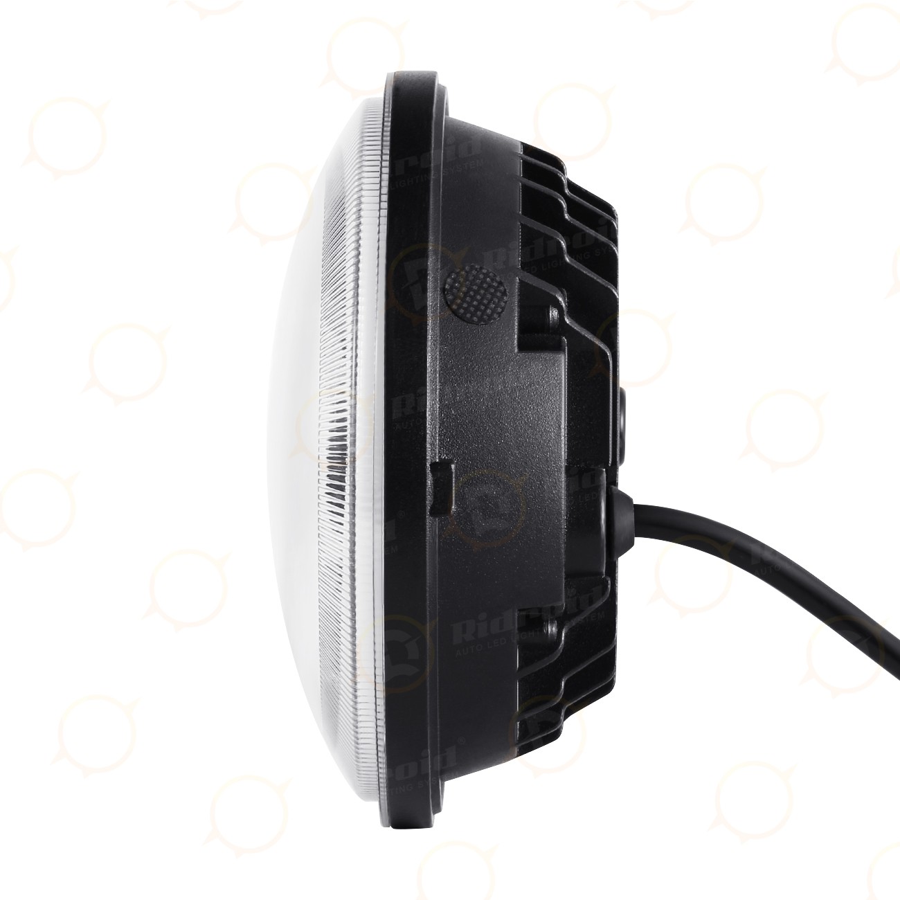 80W 5-3/4″ 5.75 LED Motorcycle Headlight Black for Harley Sportster Dyna Softail