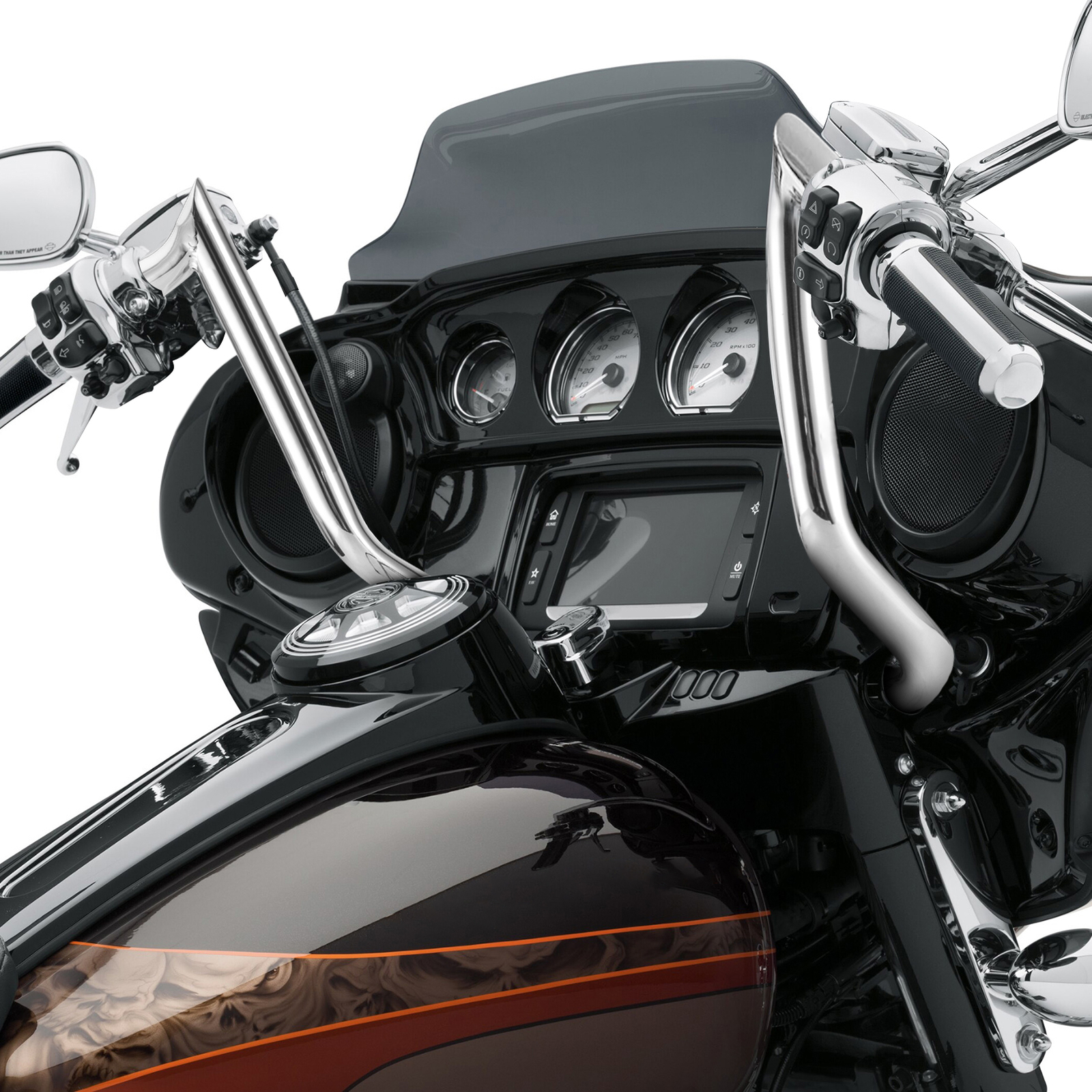 1.25″ Fat 14″ Pre-Wired Bars For Harley Bagger Touring CVO Street Glide 14-23