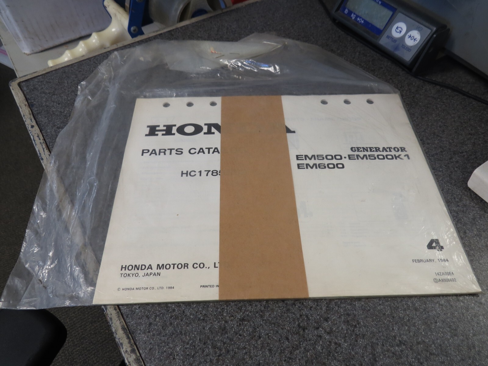 NOS Honda Factory Parts Catalog EM500 EM500 K1 EM6000 Generator 14ZA20E4