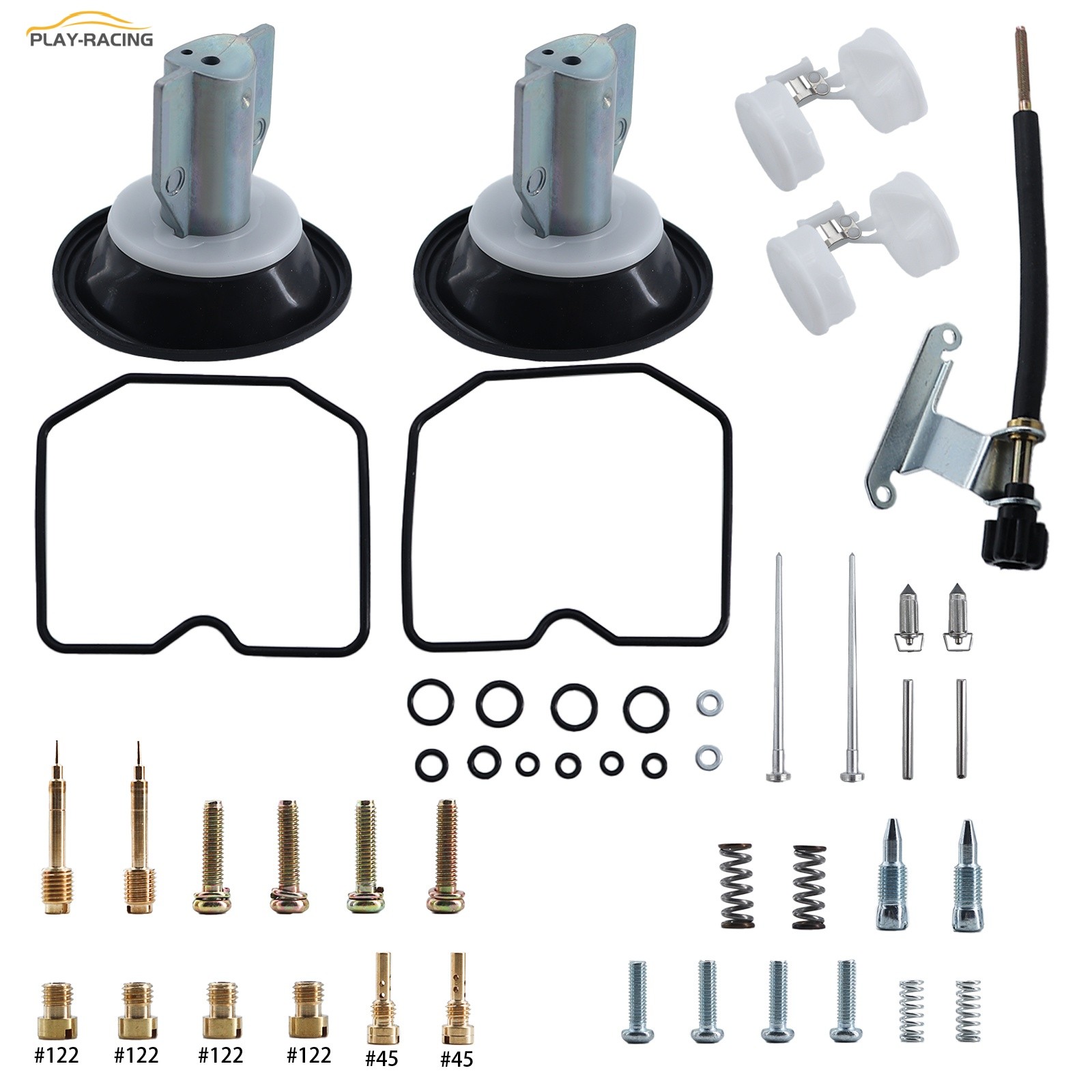 New Carburetor Kit Plunger Diaphragm Float For Kawasaki EN500 C EN500 Vulcan LTD