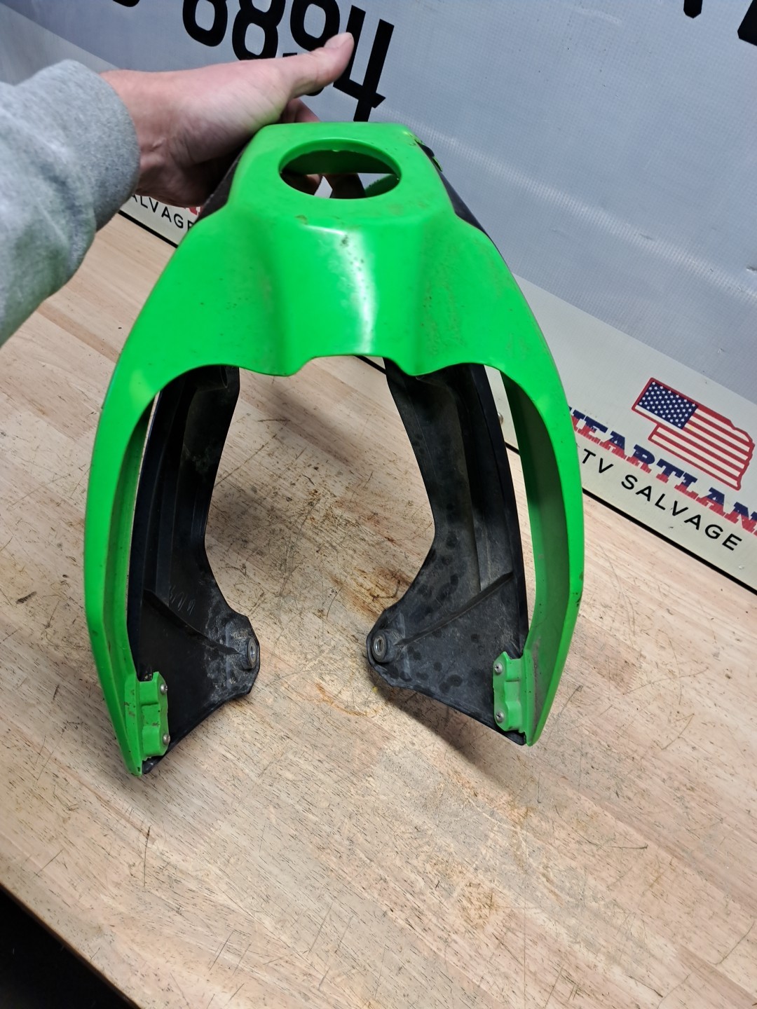 2009 Kawasaki KLX 140 klx140 tank cover plastic body panel cowl fairing R9