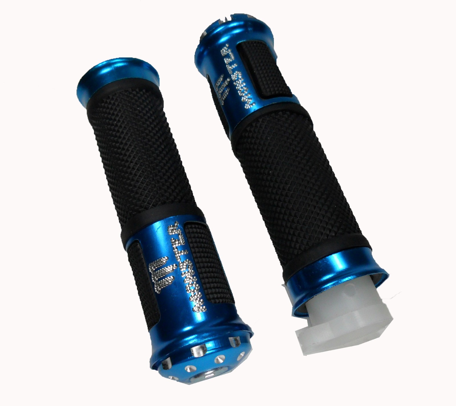 Scooter Throttle Tube with Grips 7/8″ bars, Ice Blue Metallic fits more 49-150cc