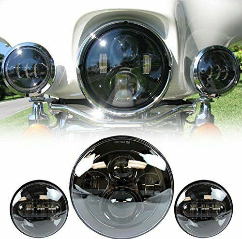 7″ inch DOT 80W LED Headlight Projector for Davidson Honda Yamaha Motorcycle