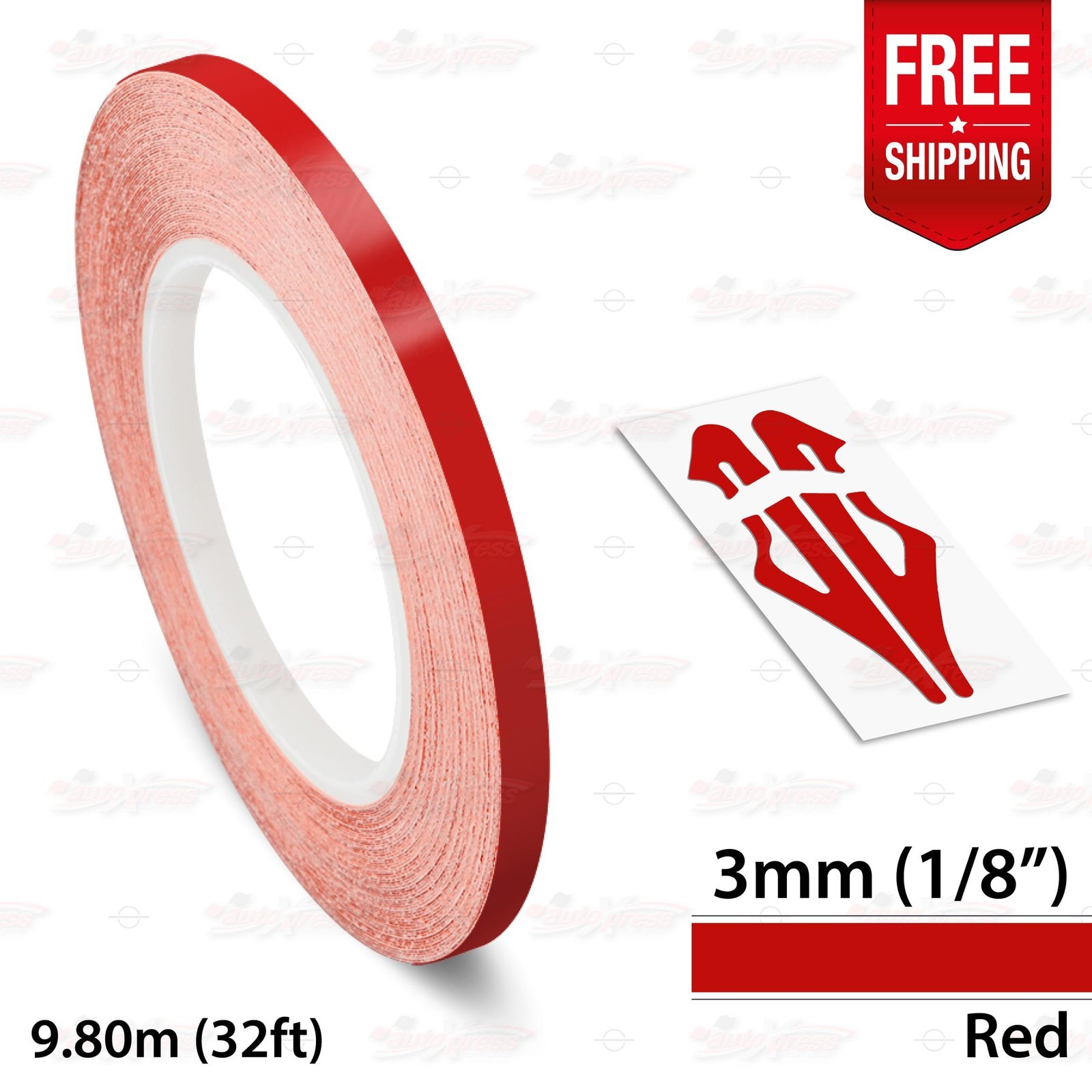 PIN STRIPES Car PinStriping Body Decoration TAPE Decals Vinyl Stickers 1/8″ 3mm