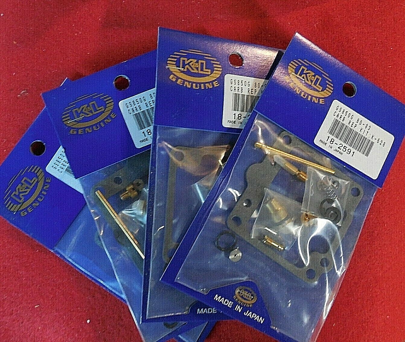 4x CARBURETOR kits 80-83 GS850 GS850G K&L Supply Carb kit 18-2591