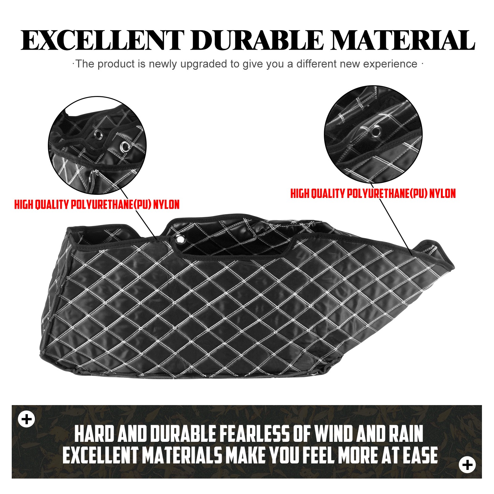 Saddlebag Liners Rear Inserts White Stitching For Harley Road Glide 2024-2025