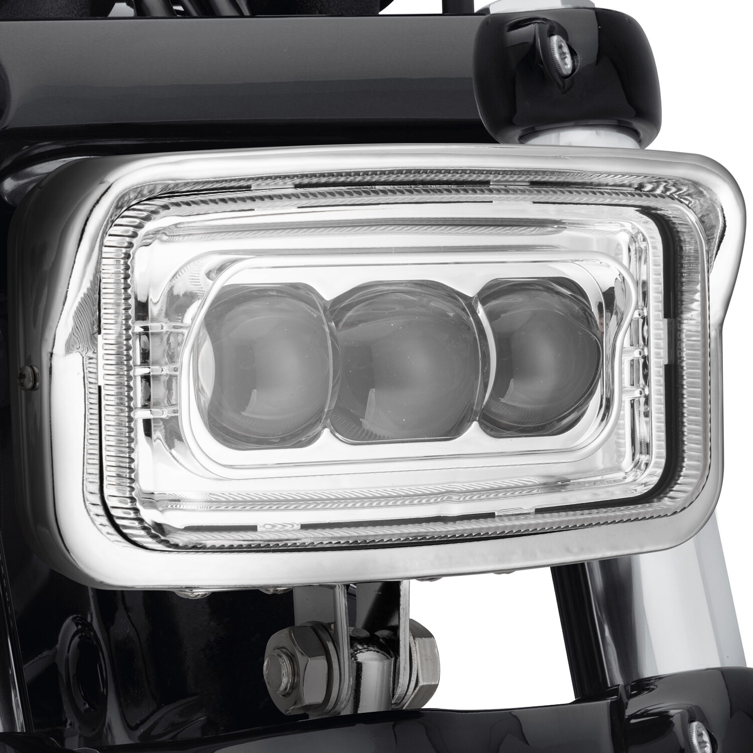Universal Motorcycle Headlight Rectangle LED Lamp Fit For Harley Kawasaki Honda