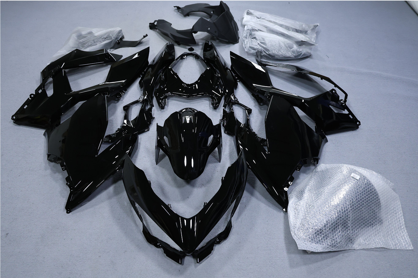 Glossy Black Fairing Kit For Kawasaki Ninja 400 2018-2023 EX400 ABS Injection