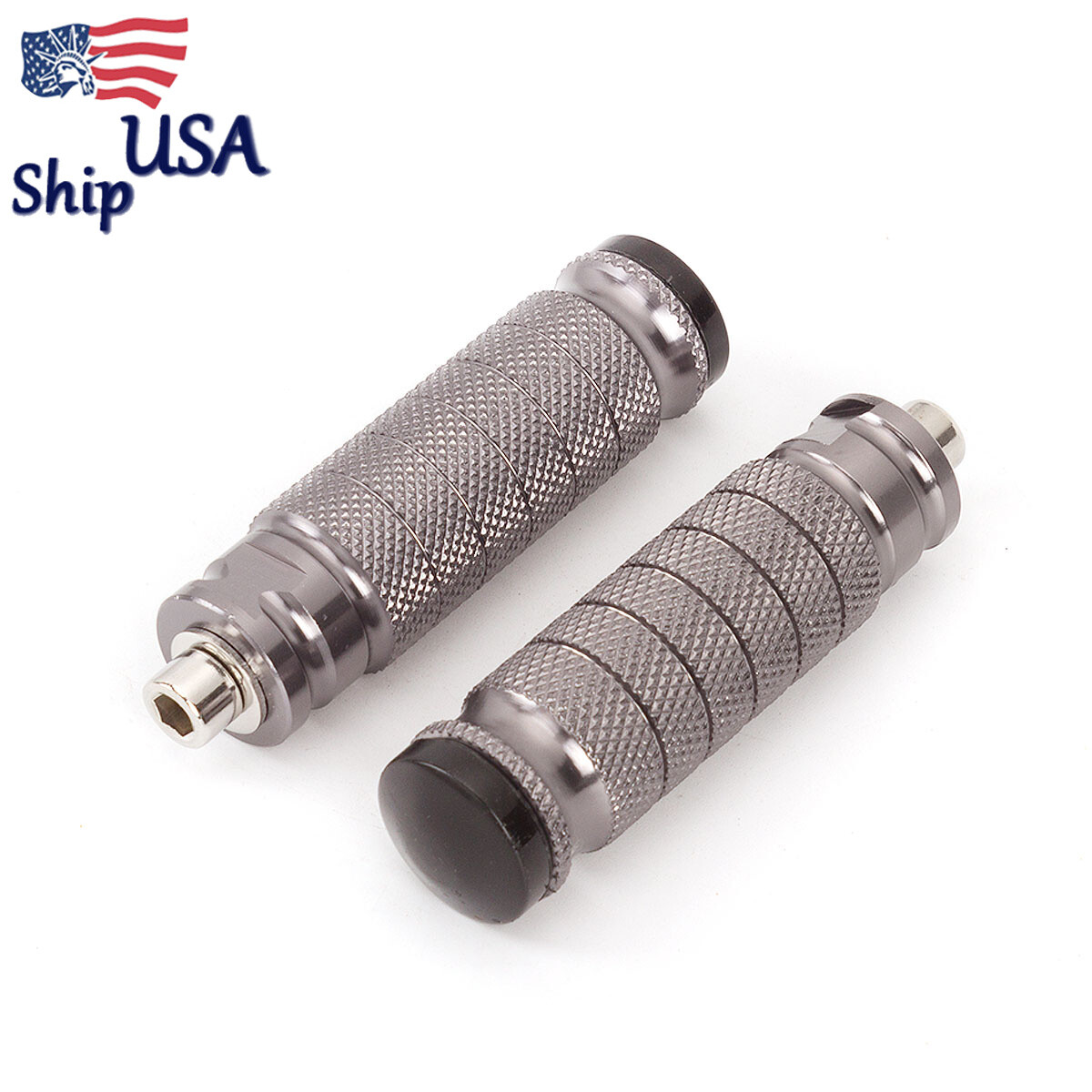 A Pair Rear Set Footrests Footpegs Foot Peg Universal Modify Rearset 8mm
