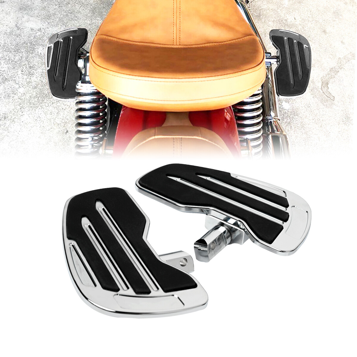 For Indian Scout Sixty 2016-2024 Pair of Rear Passenger Floorboards Foot Pegs