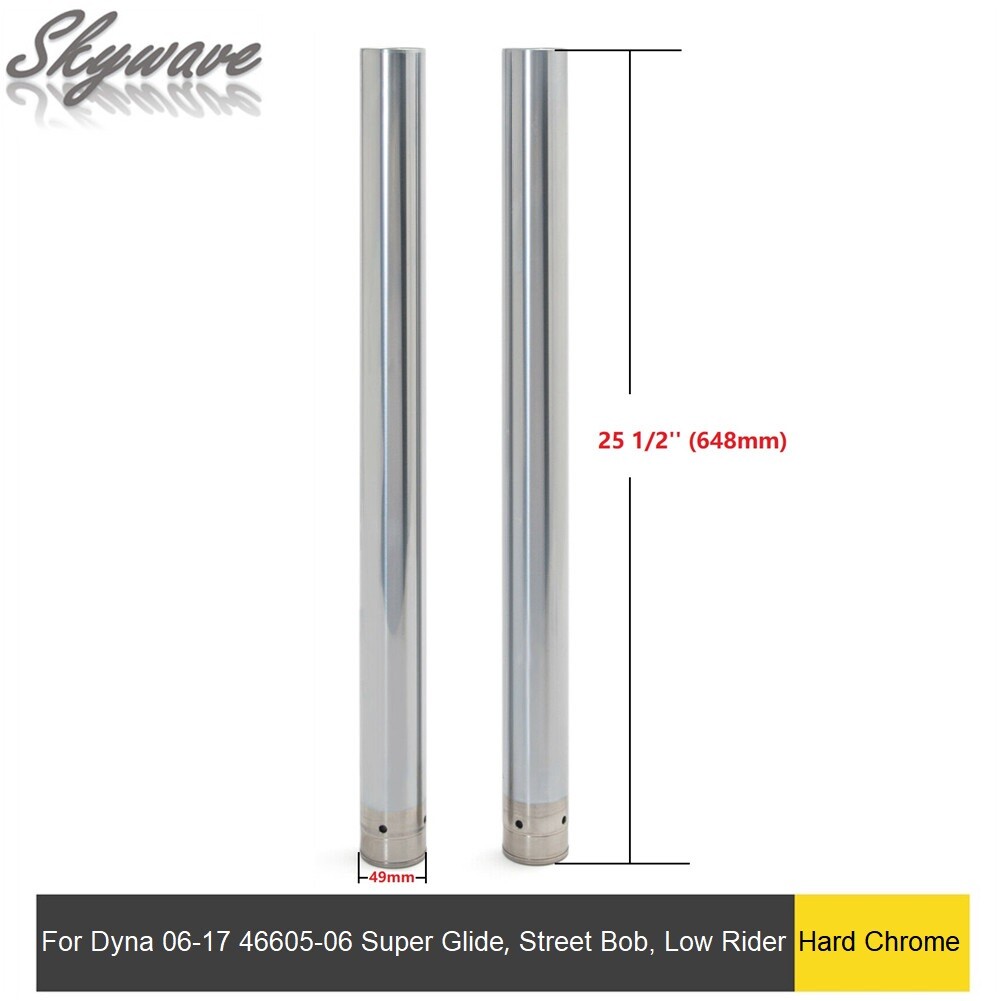 Chrome 49mm Front Fork Tubes For Harley Dyna Low Rider FXDL 06-17 FXDLS 16-17