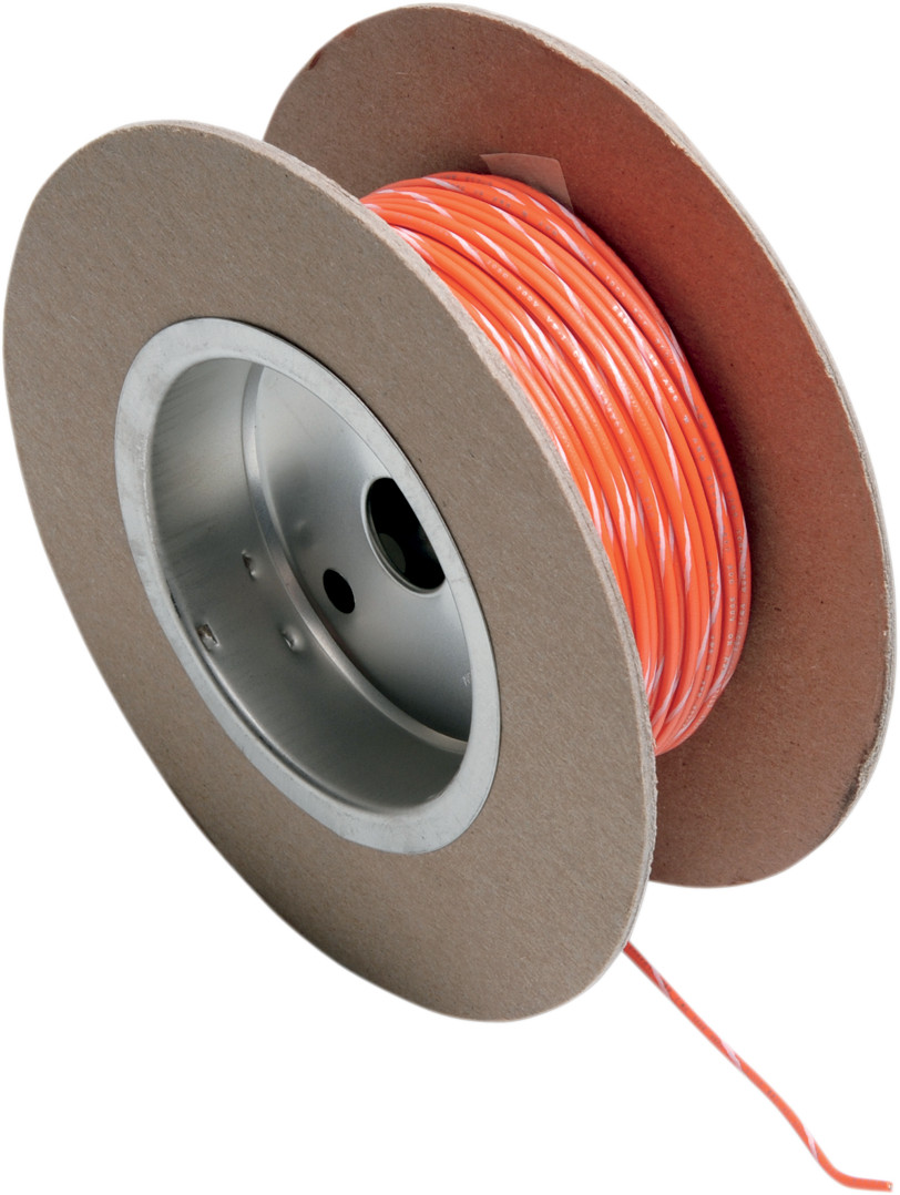 Namz 18-Gauge Orange/White 100ft Wire Spool NWR-39-100