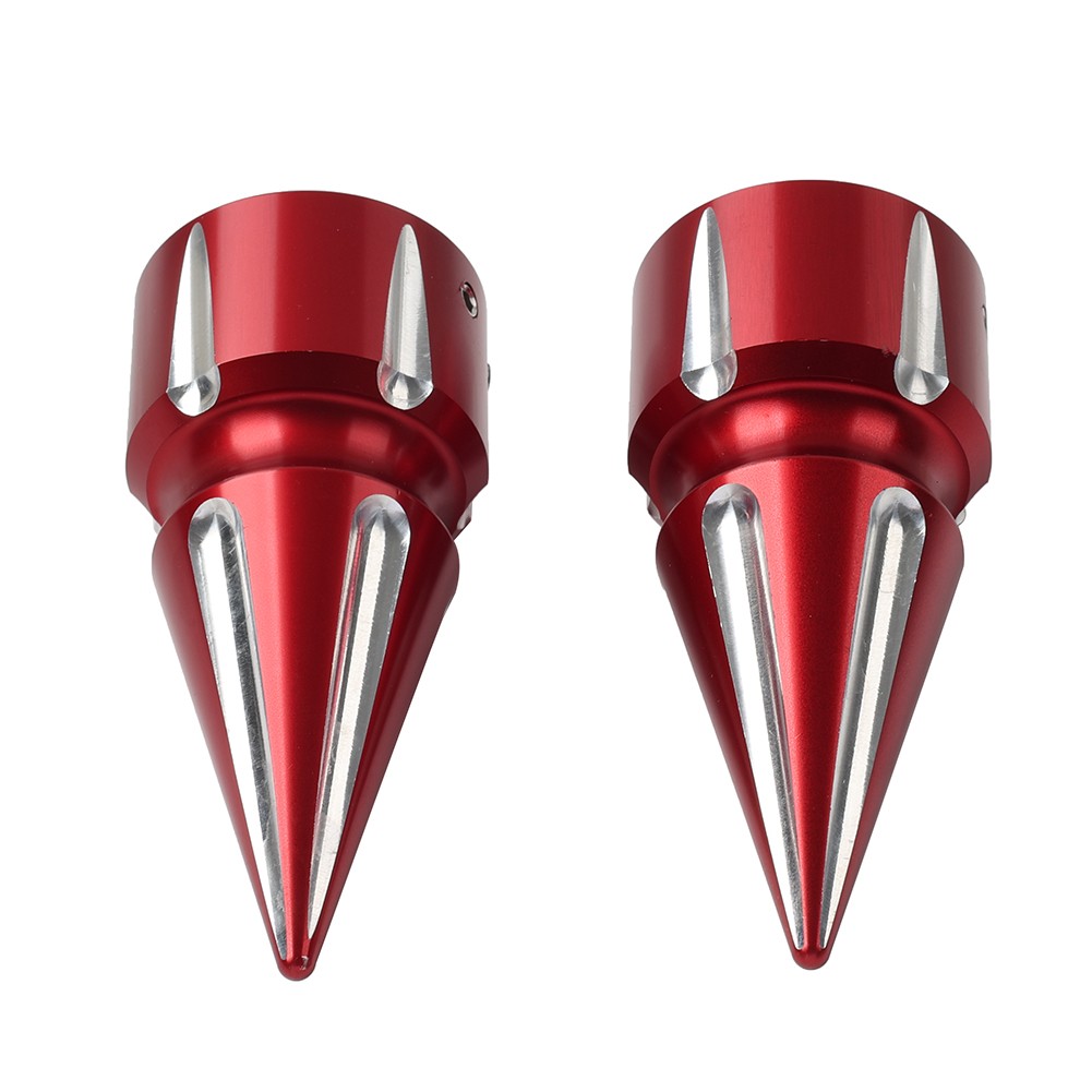 Front Axle Cap Nut Cover 3.6″ Inch Red For Harley Softail 07+ Dyna 08+ Street