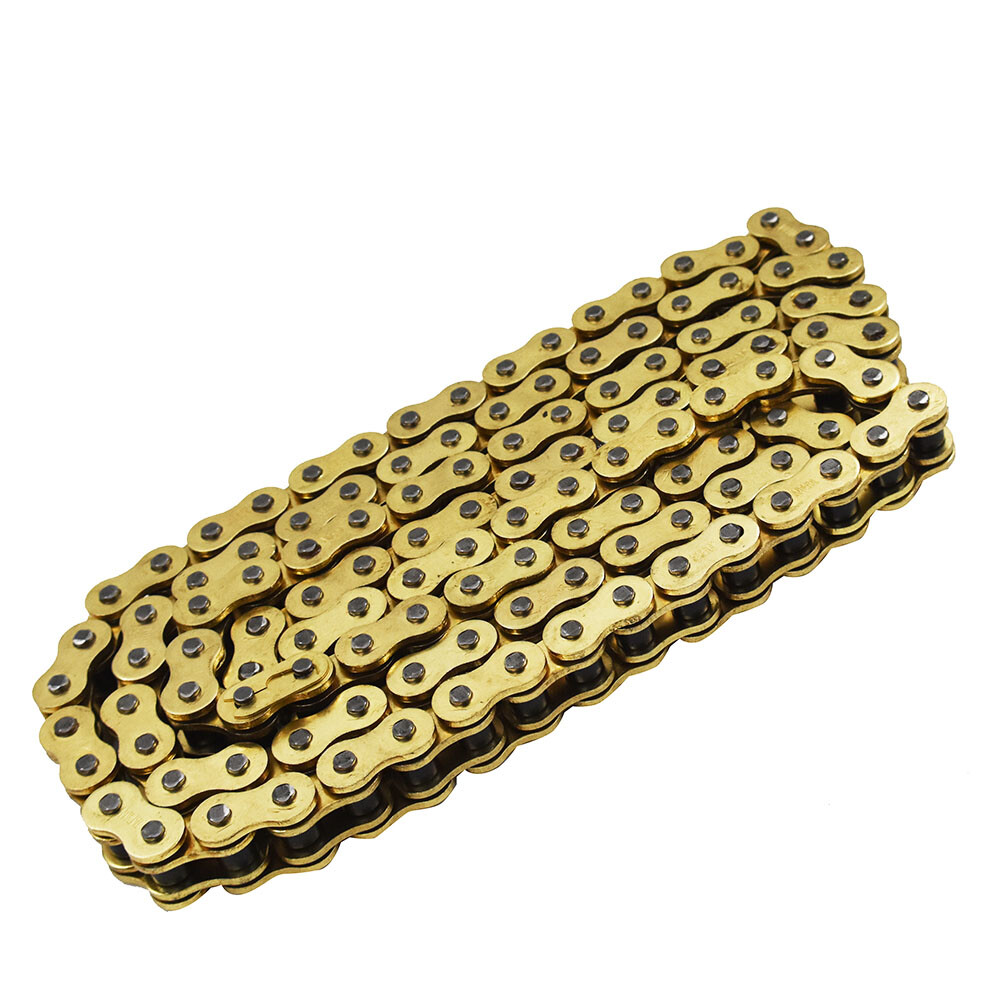 525-120 Motorcycle With O-Ring Drive Chain Gold Color ATV 525 Pitch 120 Links