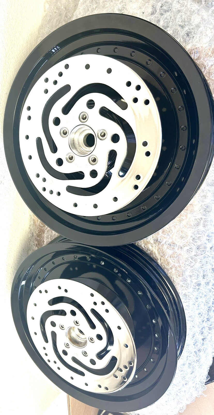 Harley Davidson Fat Boy Wheels 2000-2006 Black Gloss 0em W/ Rotor