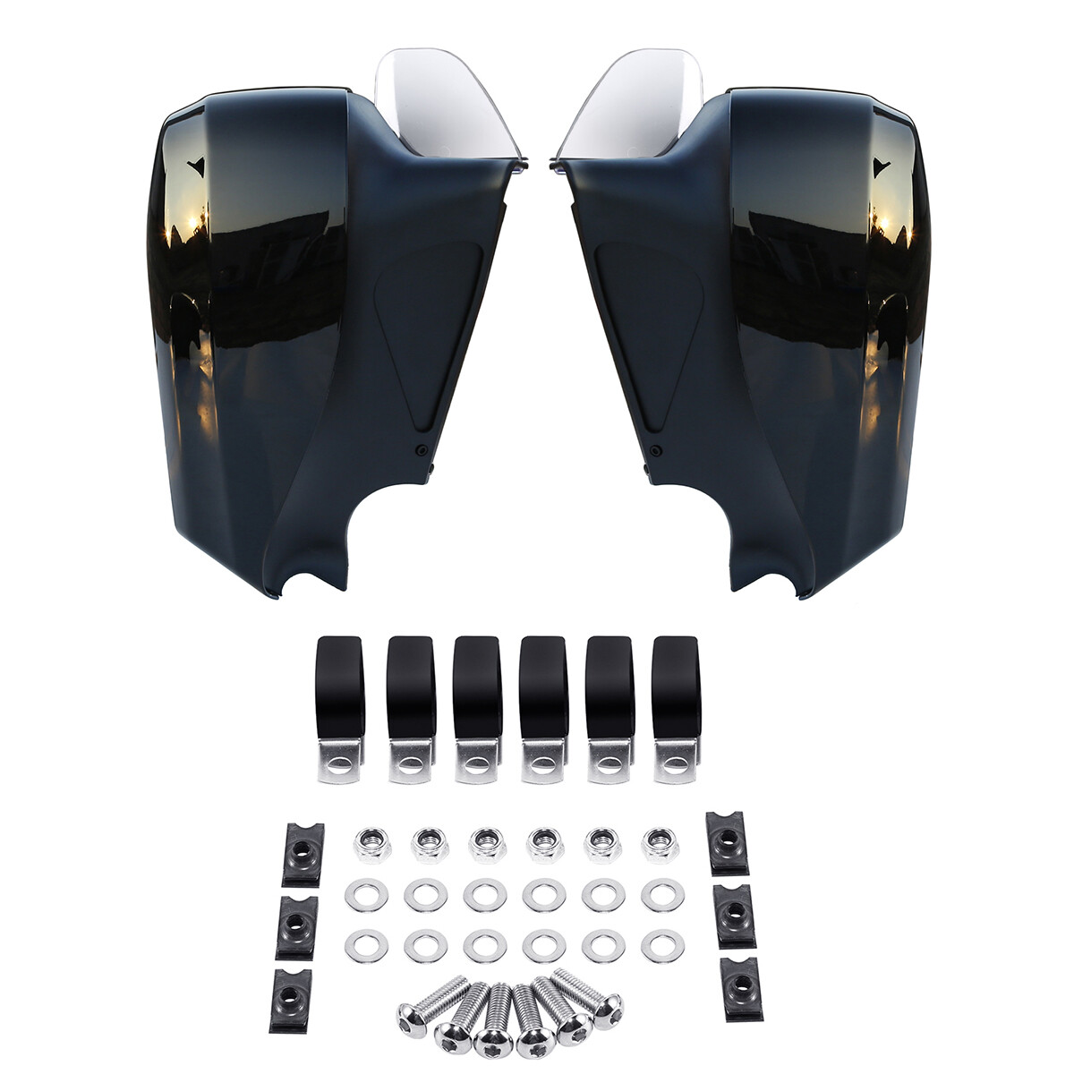 Mustache Engine Guard Bar Lower Vented Leg Fairings For Indian Chieftain 14-2020