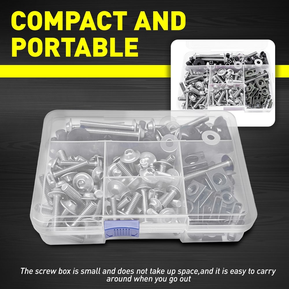 For Honda Yamaha Suzuki 190x Sliver Fairing Bolts&Accessories Panel Kit 1-5SET