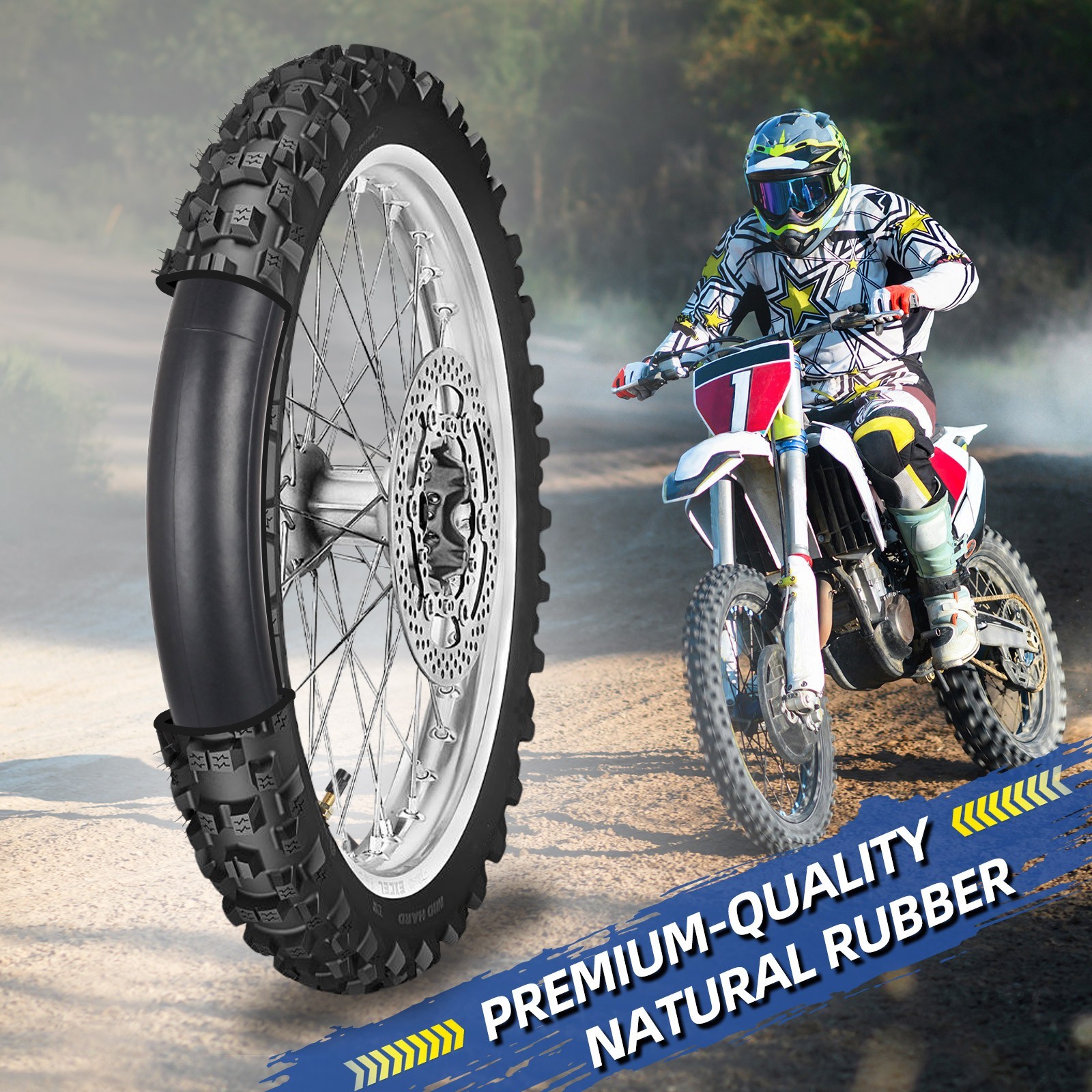 2Pk 2.75/3.00-21” (80/100-21) Motorcycle Inner Tube for Dirt Bike, Pit Bike