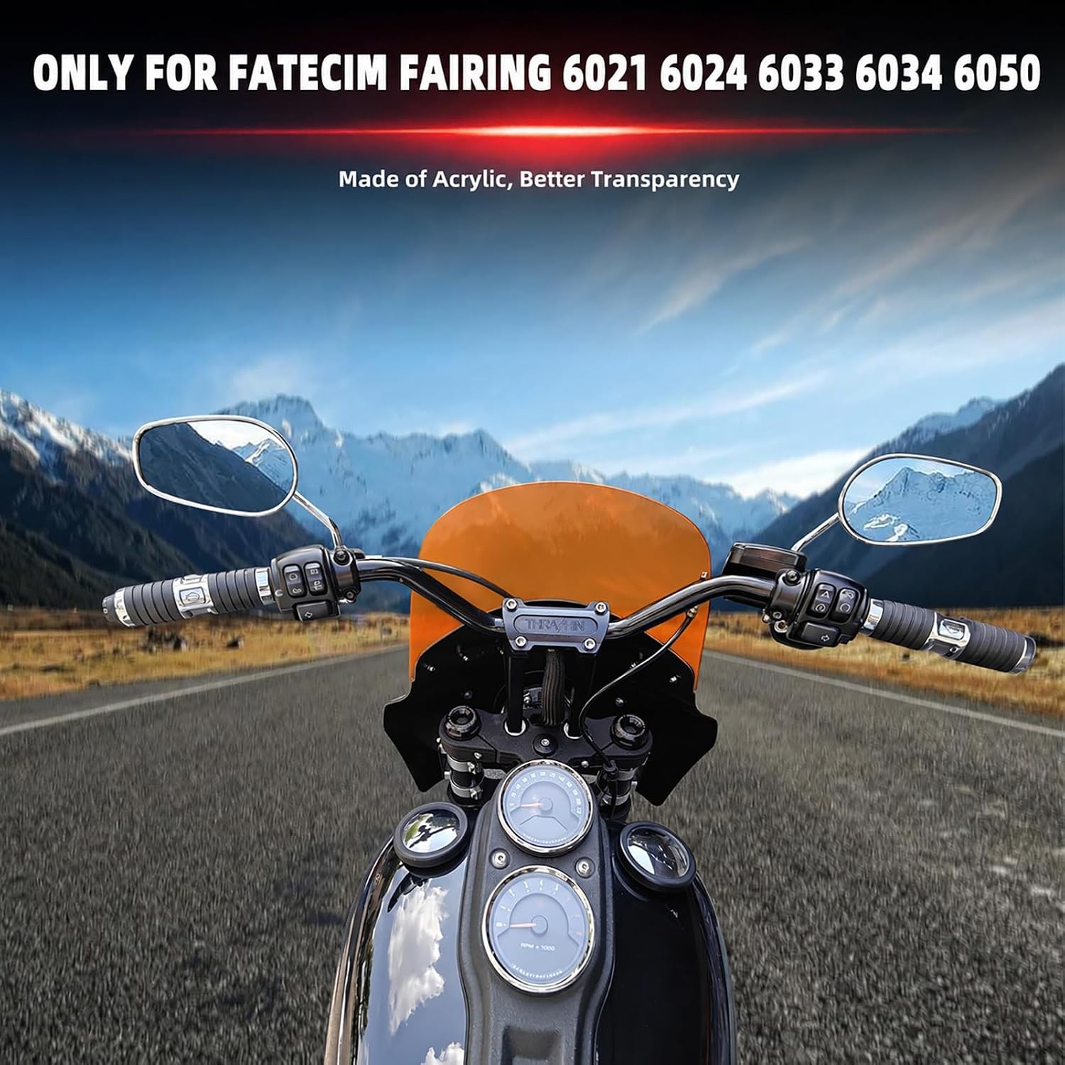 13″ Orange Windscreen Windshield For FATECIM Road Warrior Fairing 6021 6024 6033