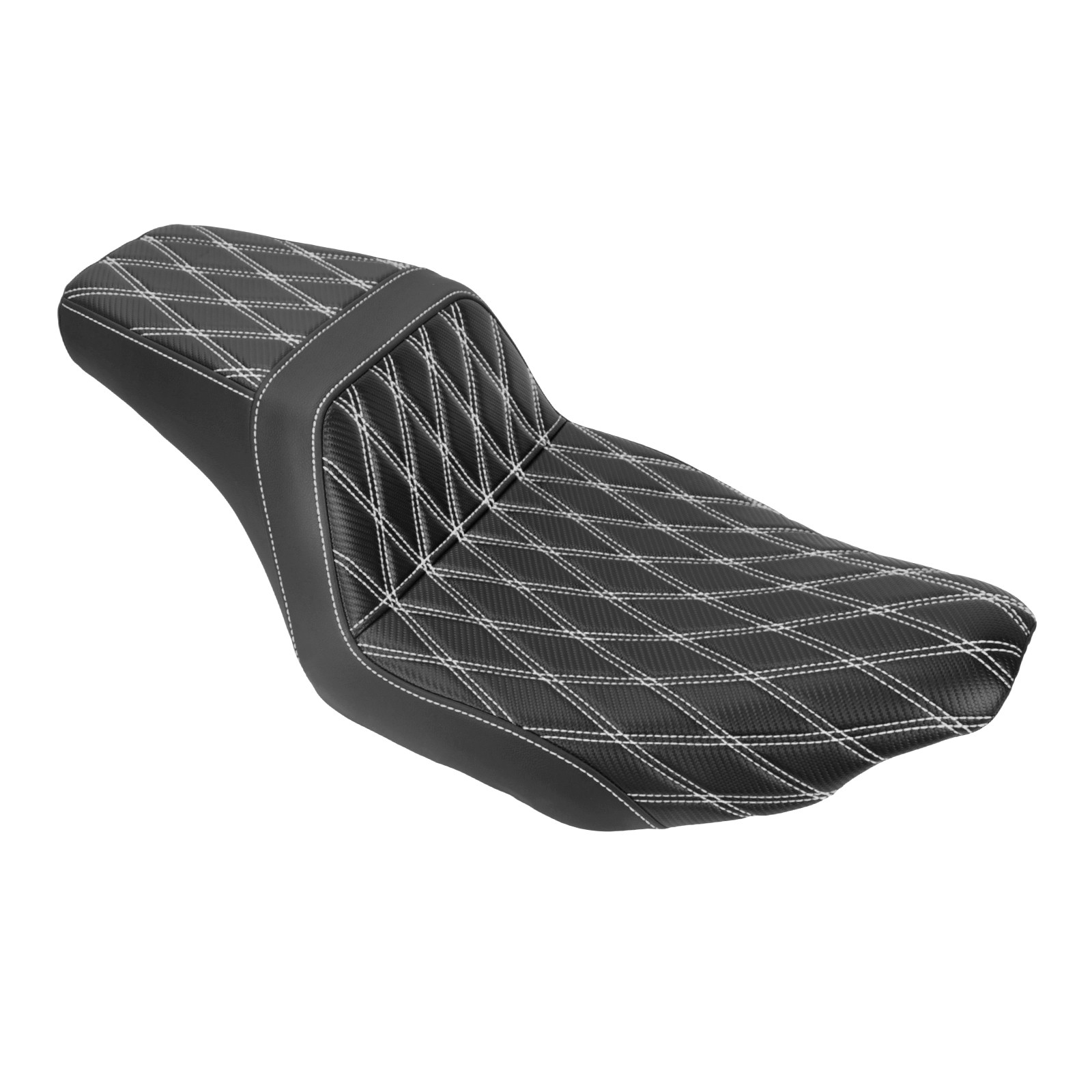Driver Passenger Seat White Stitching For Harley 2023-2025 CVO Road Street Glide