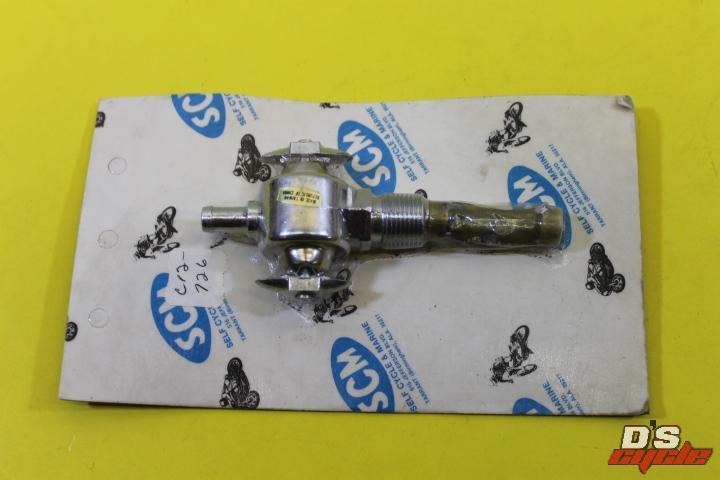 NOS SCM Chrome Petcock 62125-55BC Harley Davidson 1955-1974 Wing Type w Filter