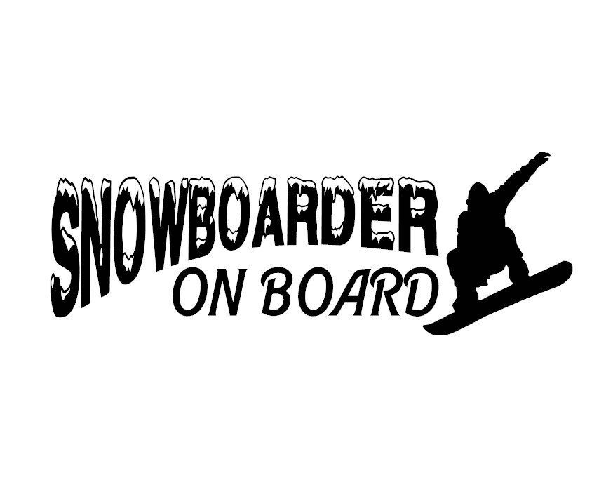 Snowboarder On Board | Vinyl Decal by Check Custom Design | Outdoor | Mountains