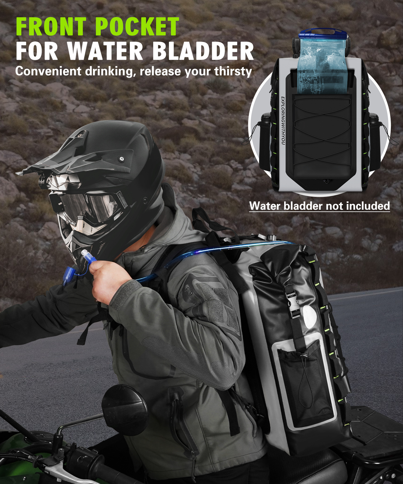 Waterproof Motorcycle Huge Bag Sissy Bar Helmet Roll Luggage For Harley Softail