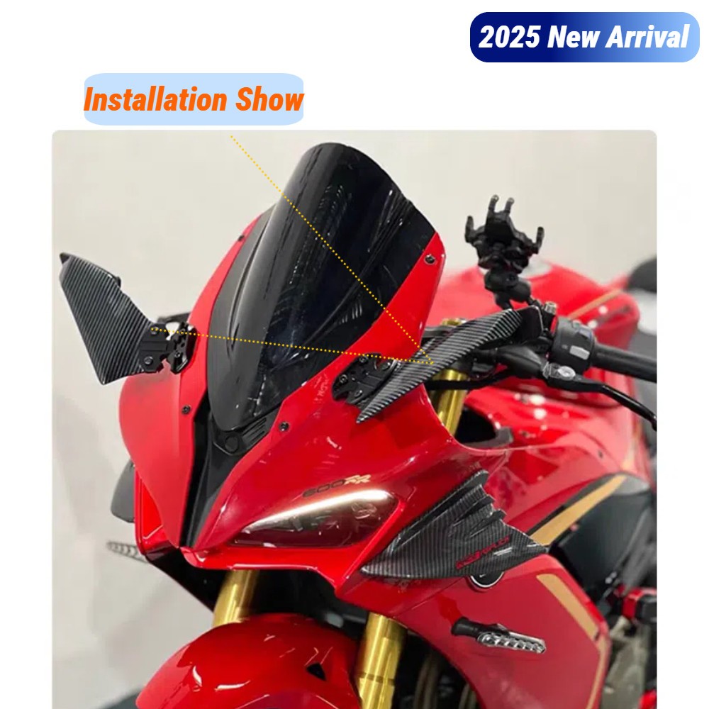 Carbon Fiber Look Complete Wing Side Mirrors for Kawasaki Ninja ZX6R 2005 2006