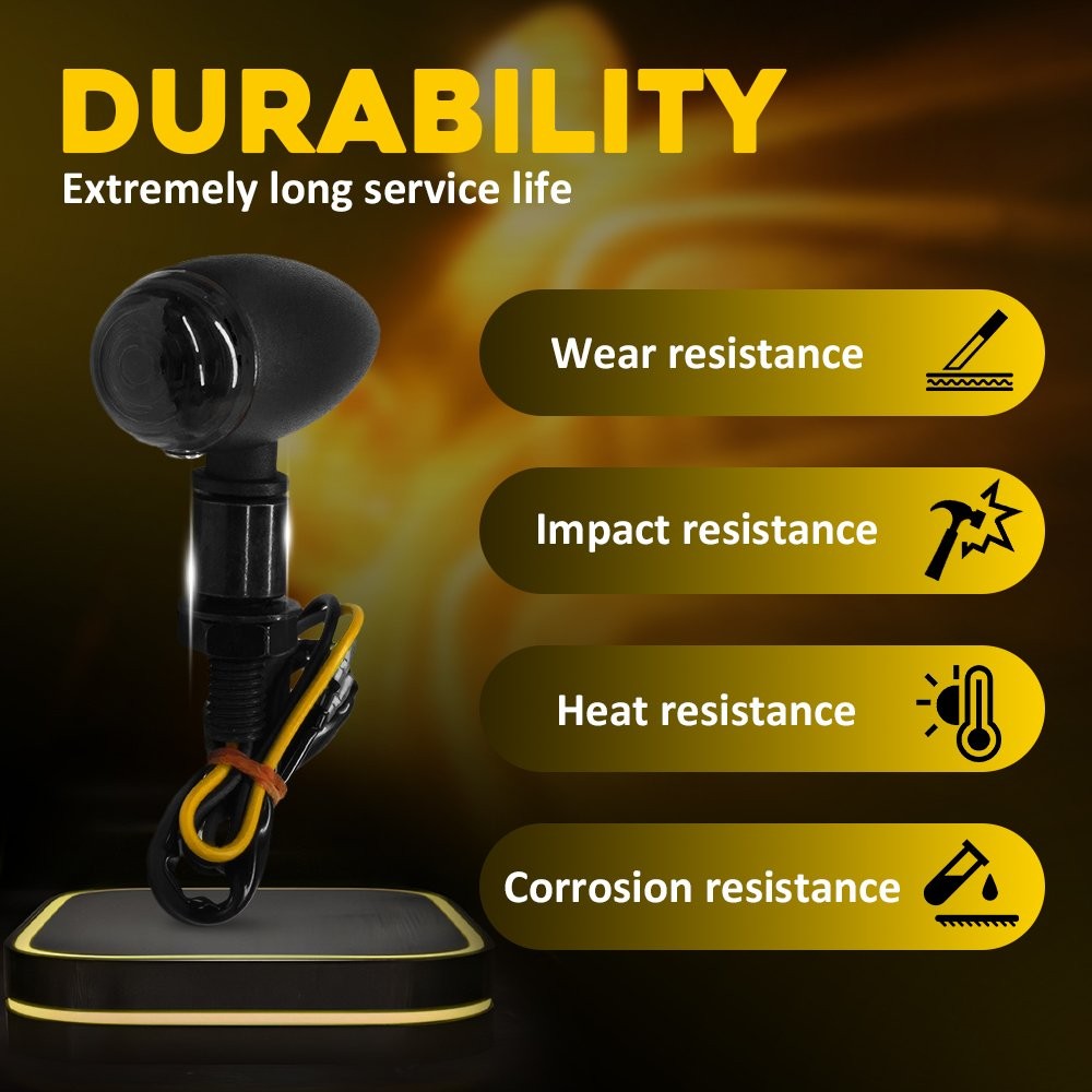 Motorcycle Turn Signal Lights Mini Bullet Blinker Amber Indicator Light 1-10Set
