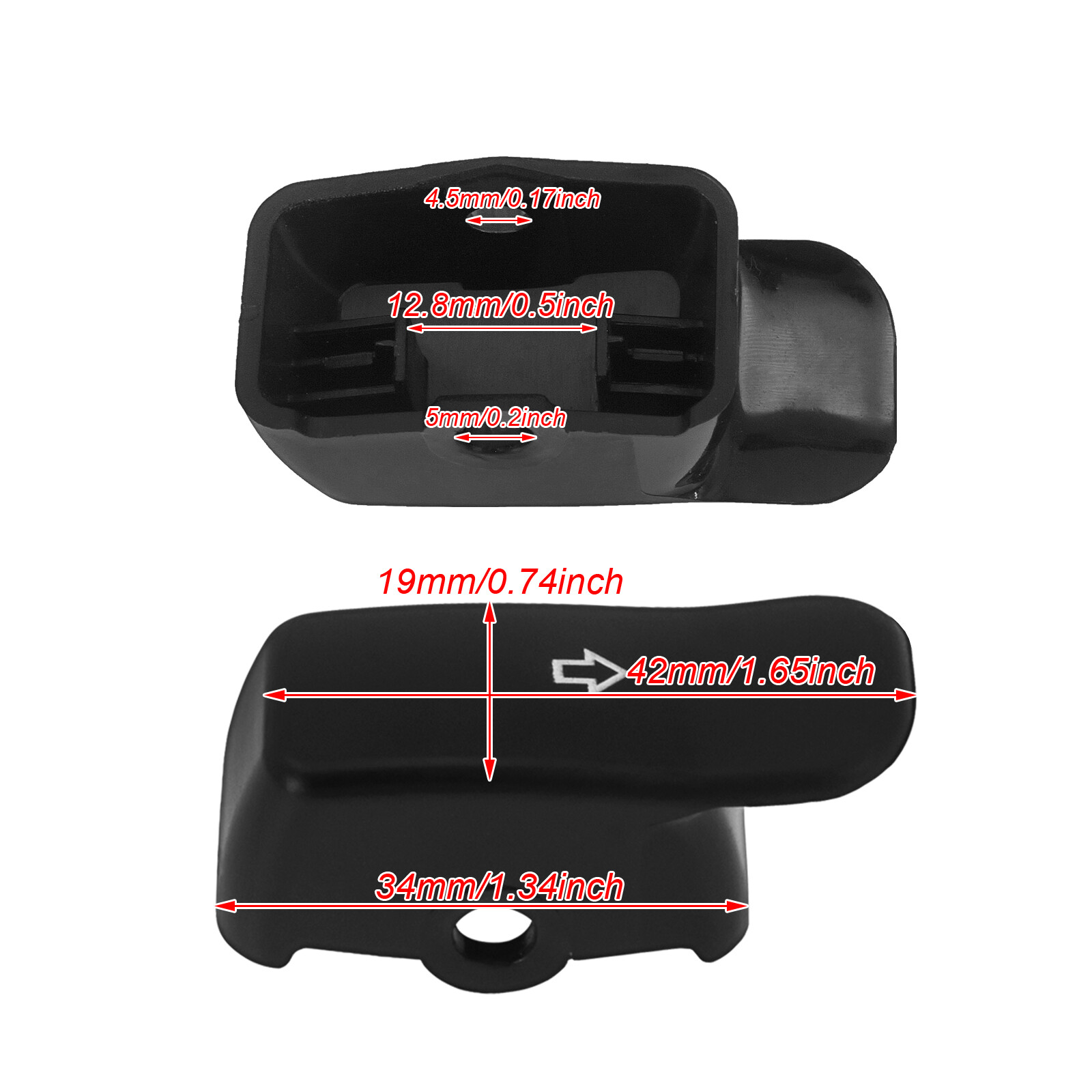 Black Extension Switch Button Cap Cover Turn Signal Fit For Dyna Sportster XL