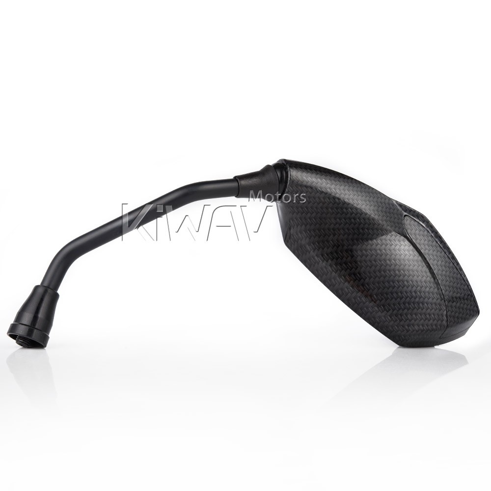 motorcycle mirror new fist black carbon look + 10mm 1.5pitch adapters for BMW ε