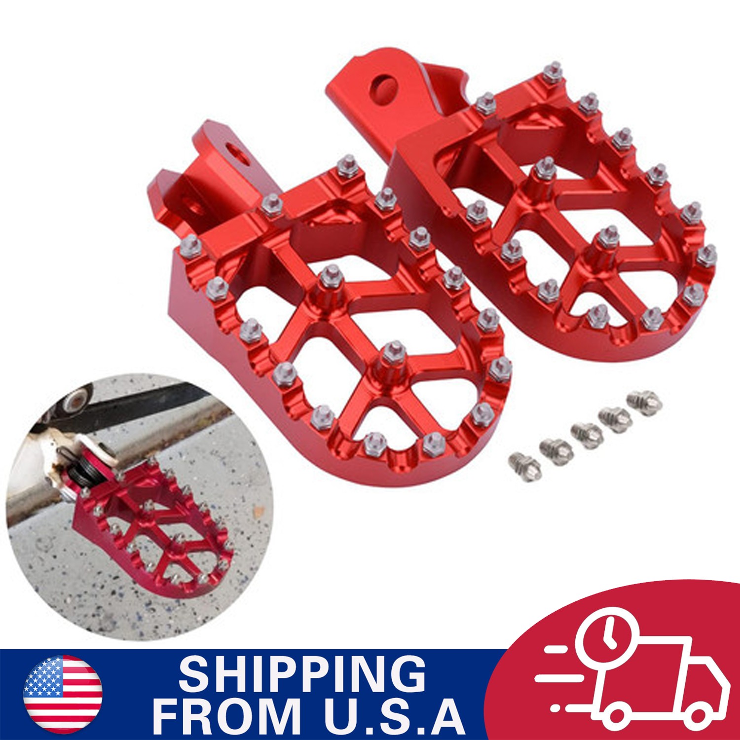 Foot Pegs Footpegs CNC Fit For HONDA CRF150F CRF230F 2003-2019 CRF250F 2019-2024