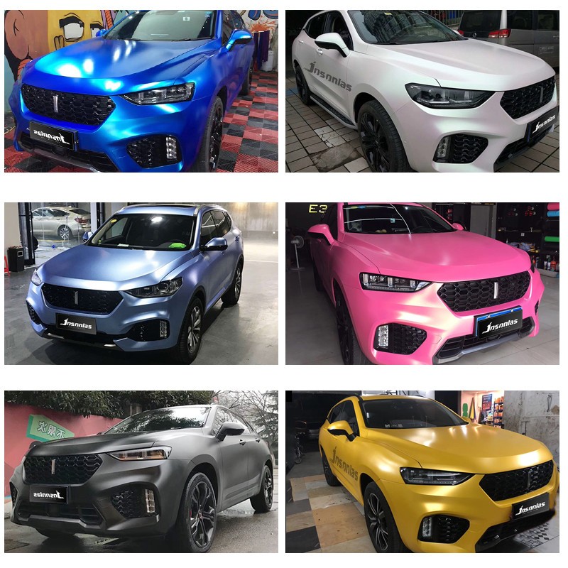 Metallic Matte Satin Pearl Vinyl Wrap Film Color Change Self-Adhesive For Cars