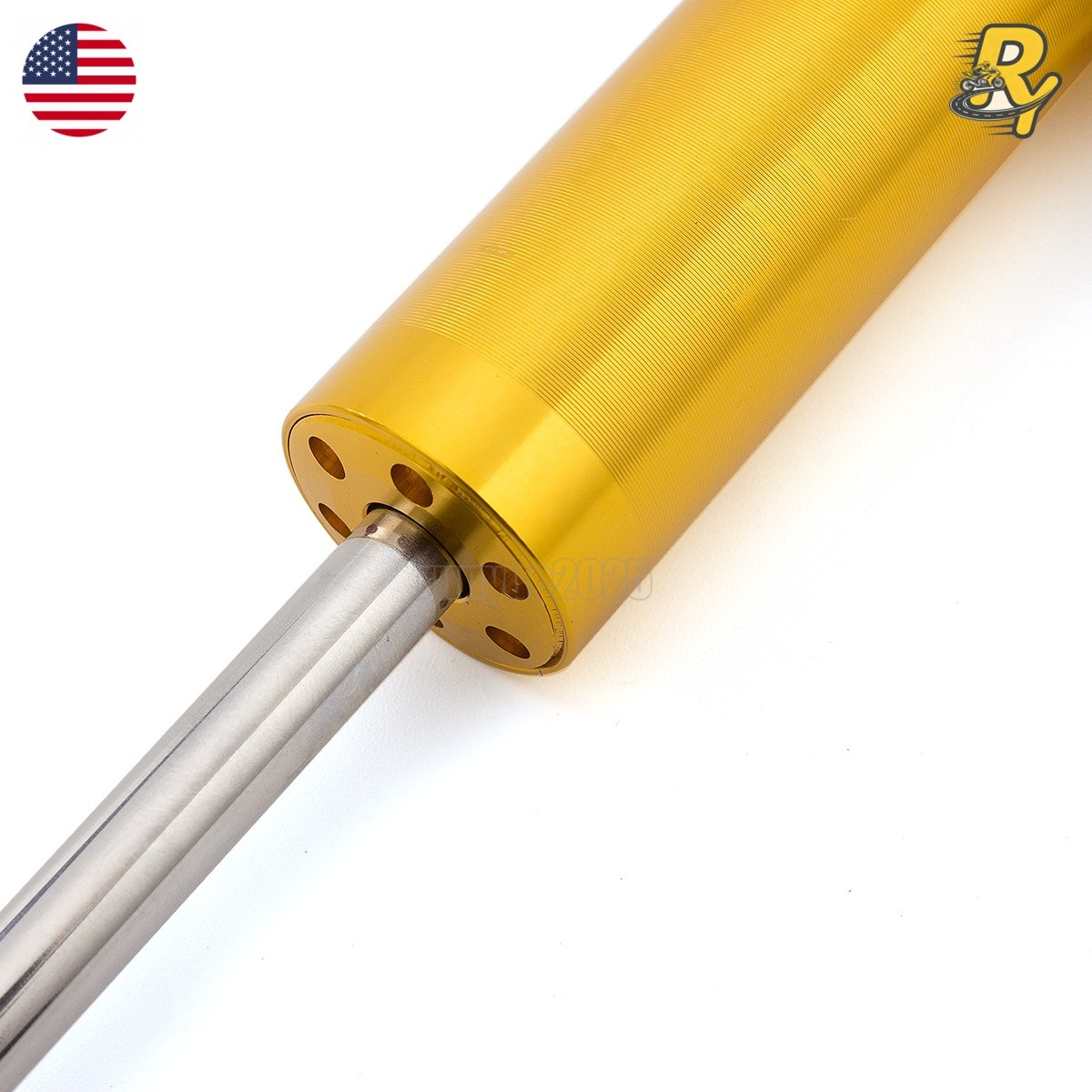 US Motorcycle CNC Steering Damper Stabilizer Adjustable Aluminum Gold Universal