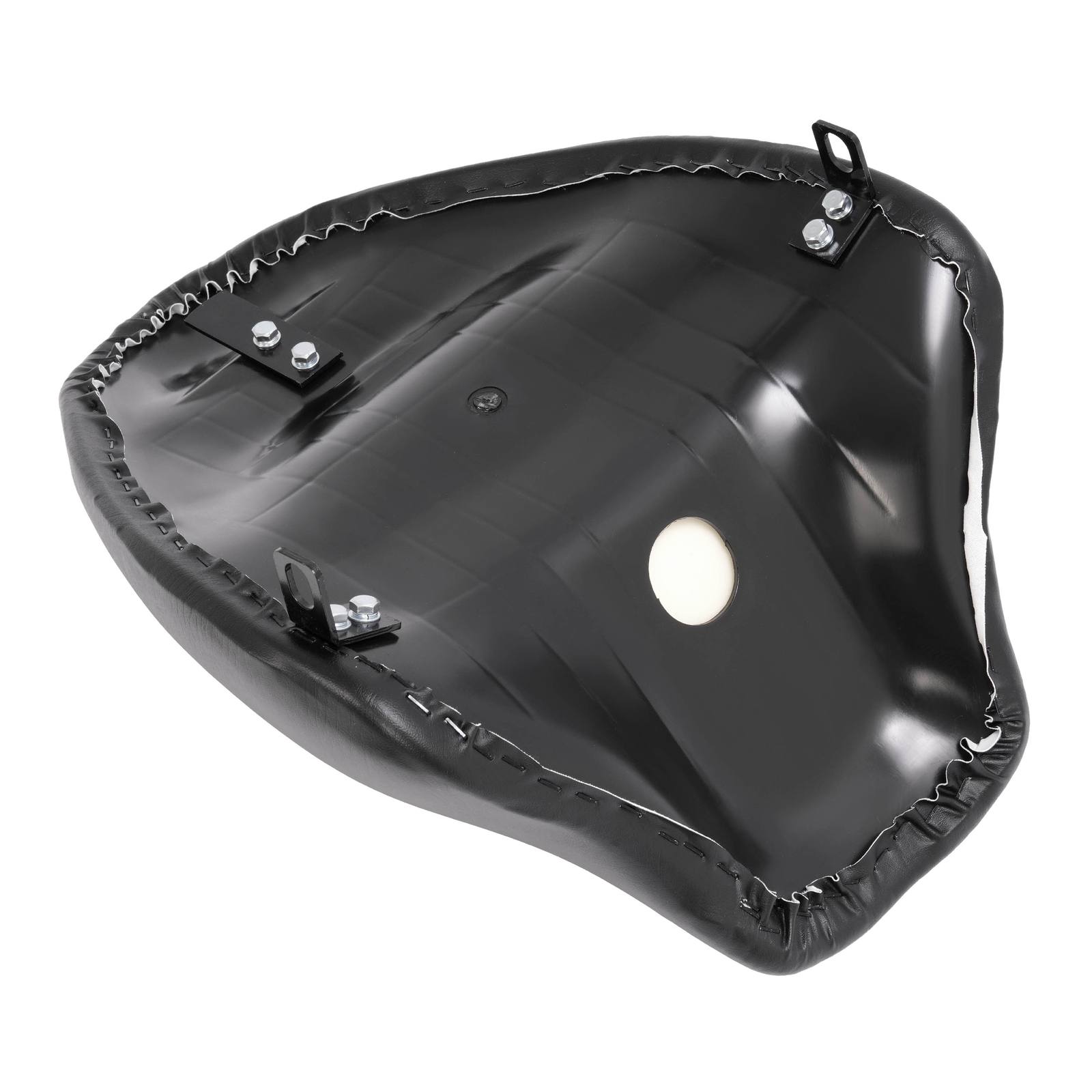 Black Solo Driver Seat For Harley Softail Fat Boy FXST/FLST/FLSTF 2000-2006 07
