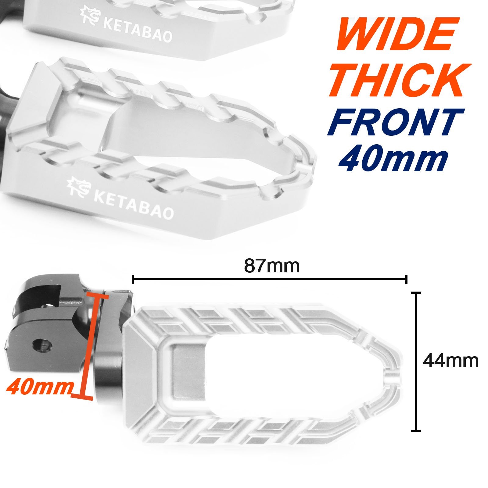 BUZZ 1.5 inch Lower Front Foot Pegs Titanium For BMW R nineT Urban G/S 17 18