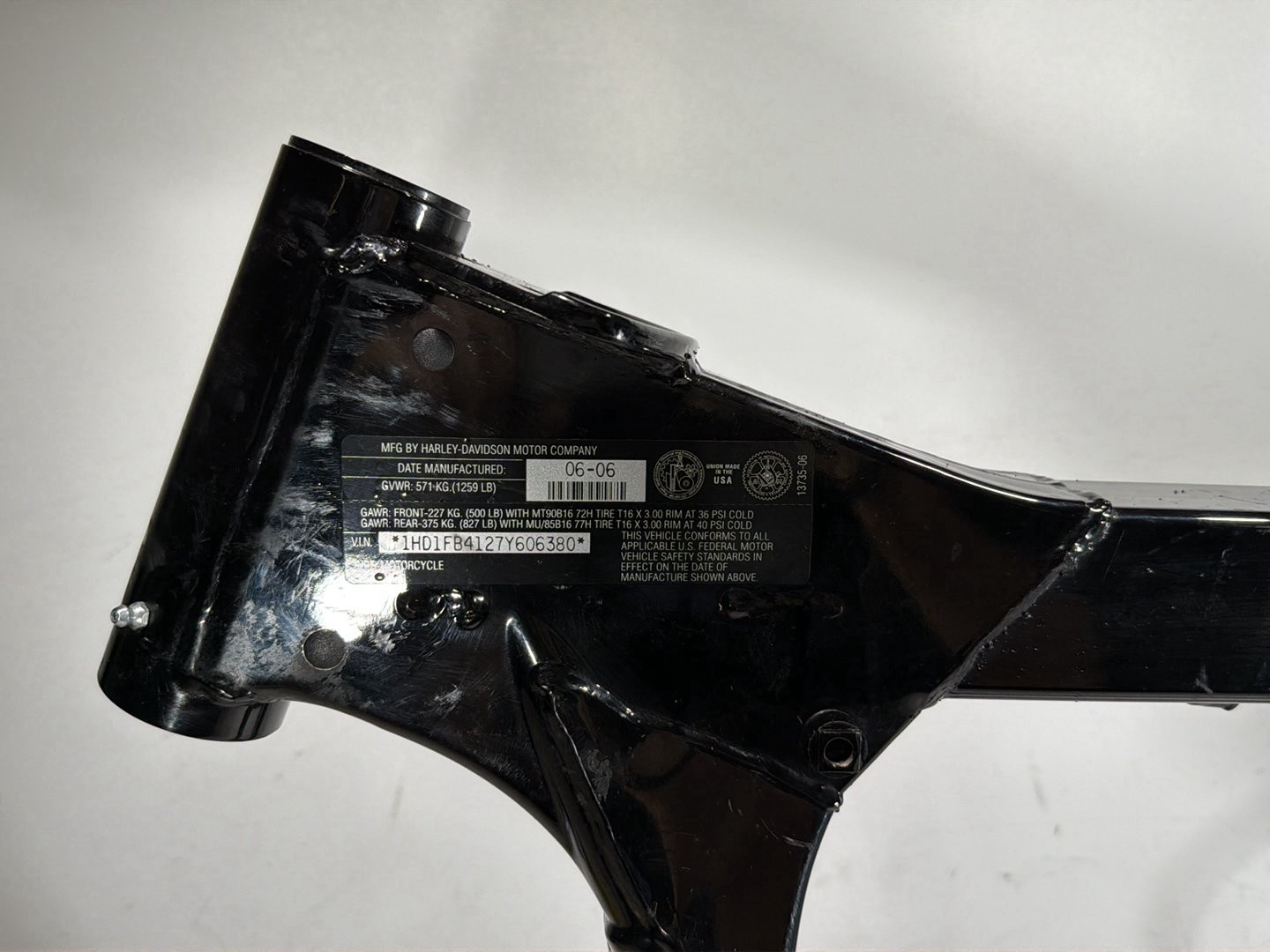 2007 Harley Road King Touring FLHR OEM Body Main Frame Chassis SLVG
