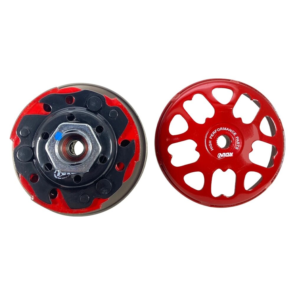 RED LINE RACING CLUTCH WITH ADJUSTABLE DRIVE PULLEY 50cc – 100cc QMB139 ENGINES