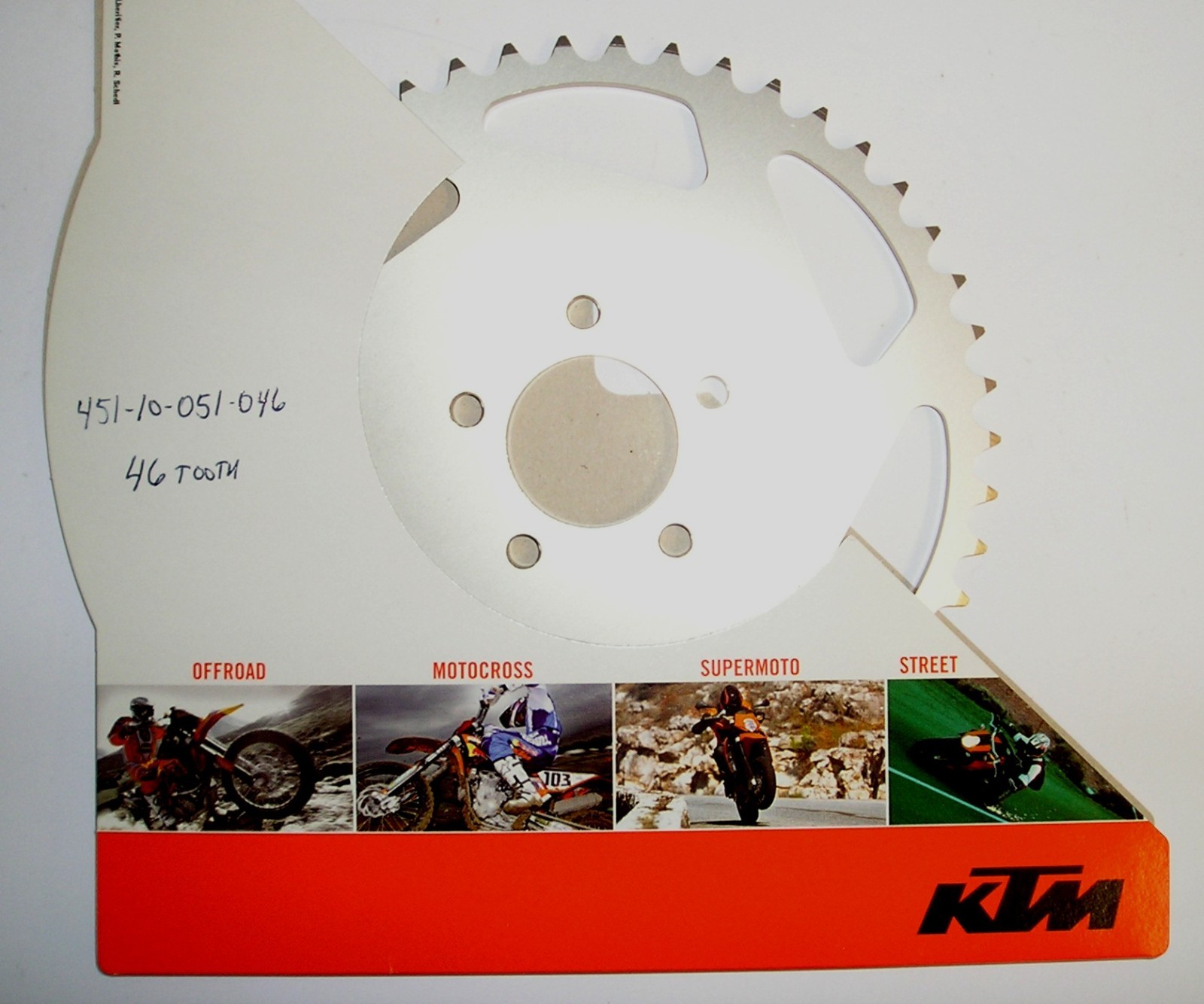 2004 to 2008 KTM 50SX alloy rear sprocket 46T #451-10-051-046 new in package