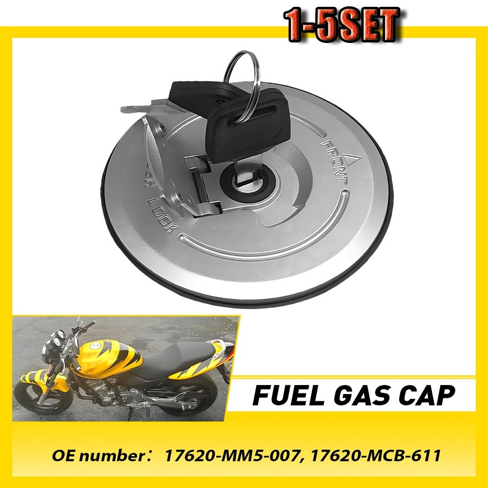 For Honda CBR300R CB300F CBR500R MSX125 Grom125 Gas Fuel Tank Cap 1-5SET