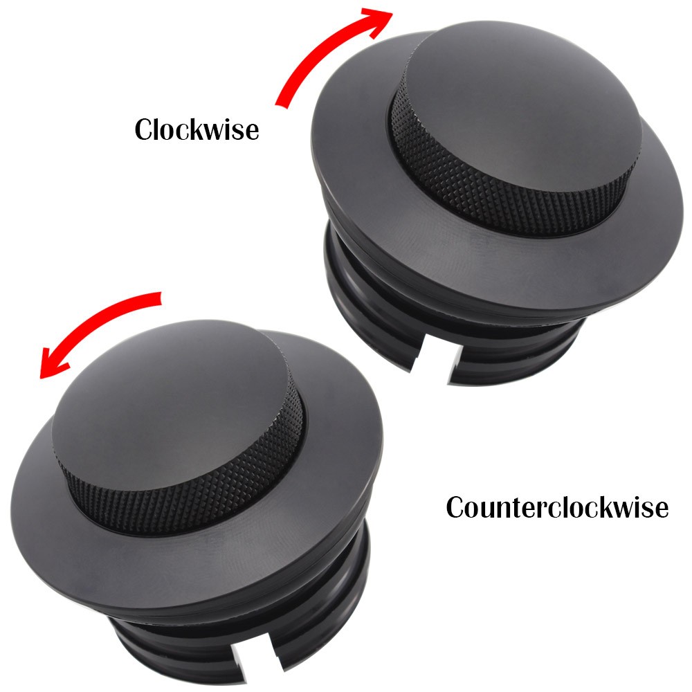 Left + Right Black Side Fuel Tank Gas Cap Fits For Harley Touring Road King CVO