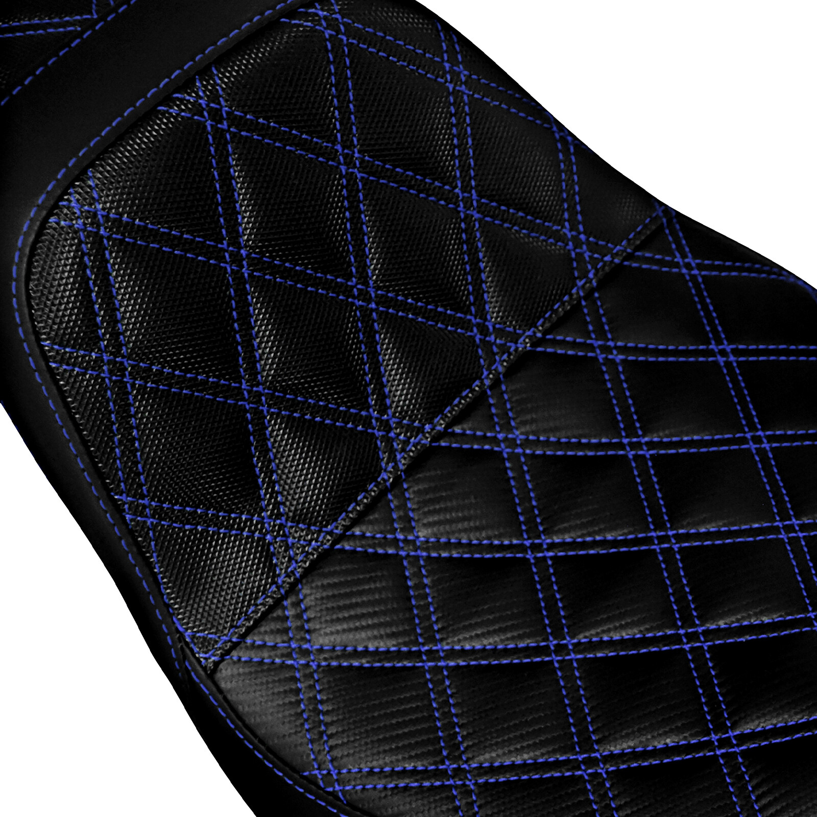 Driver Passenger Seat Step Up W/ Blue Diamond For Harley Street Bob FXDB 06-17