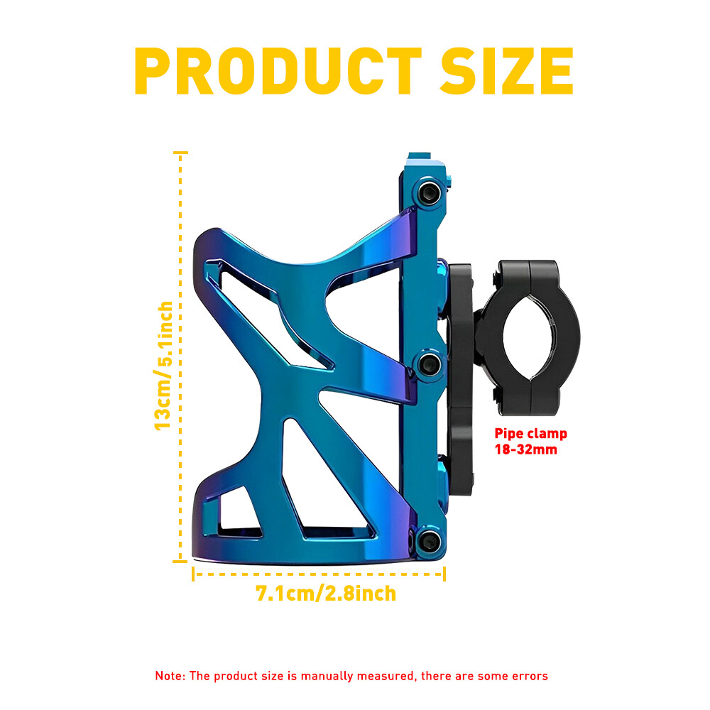 Adjustable Motorcycle Handlebar Cup Holder Mount Drink Water Bottle for Bike ATV