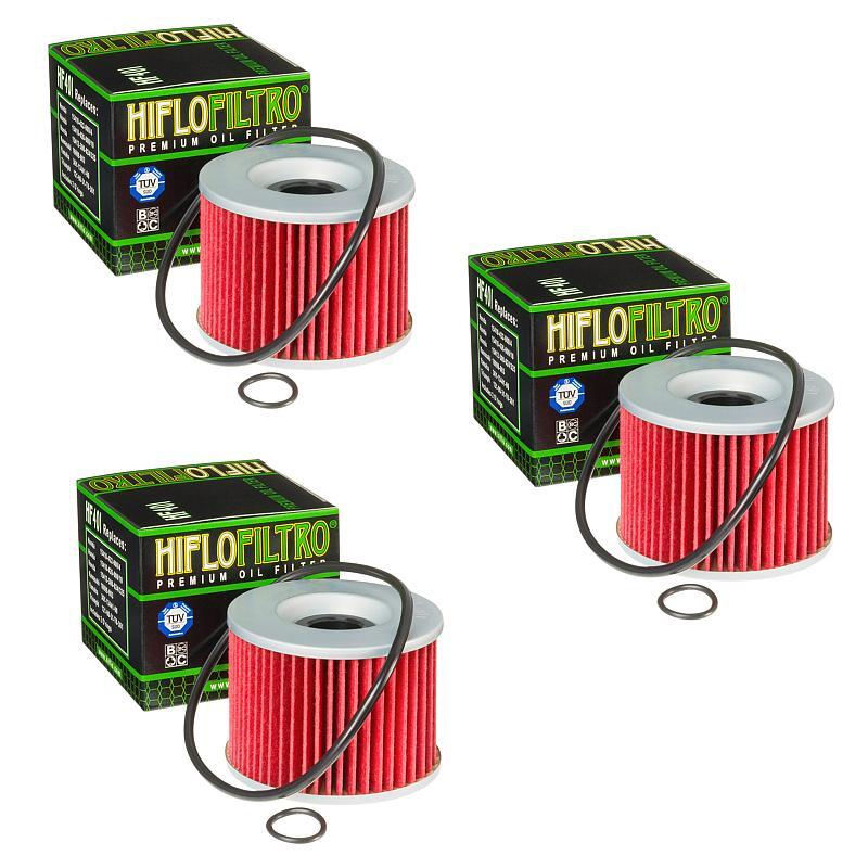 Hiflofiltro Oil Filter 3 Pack For Motorcycles Honda Kawasaki Yamaha