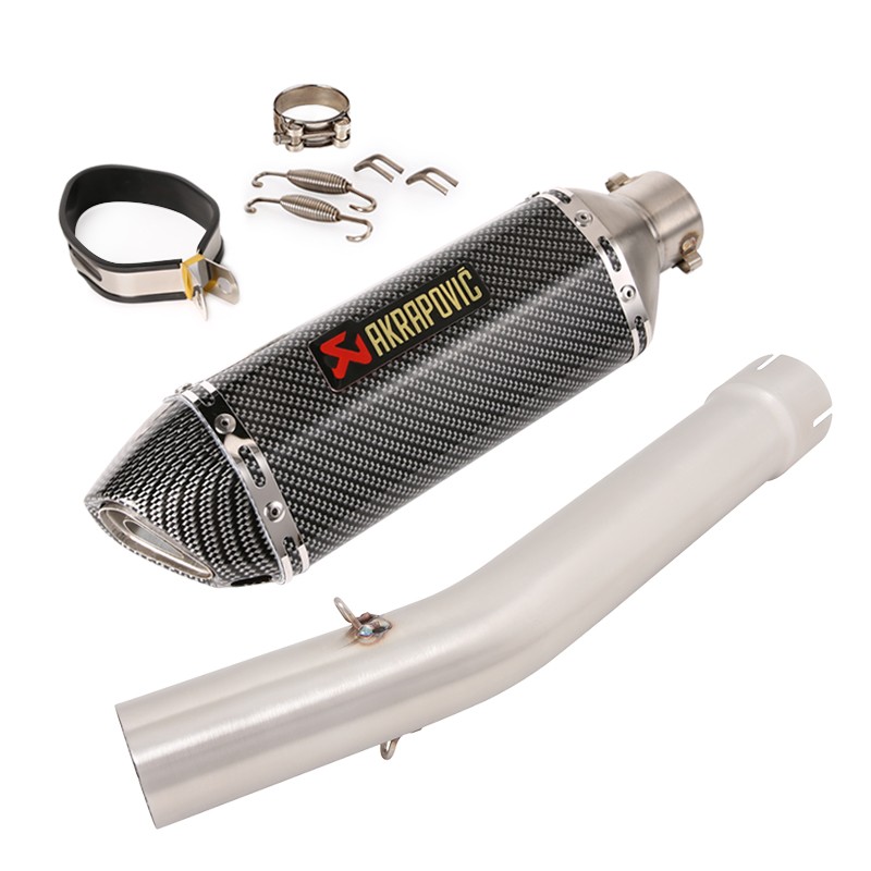 For Yamaha YZF R6 1998-2005 Slip On Exhaust System Mid Pipe 51mm Black Muffler