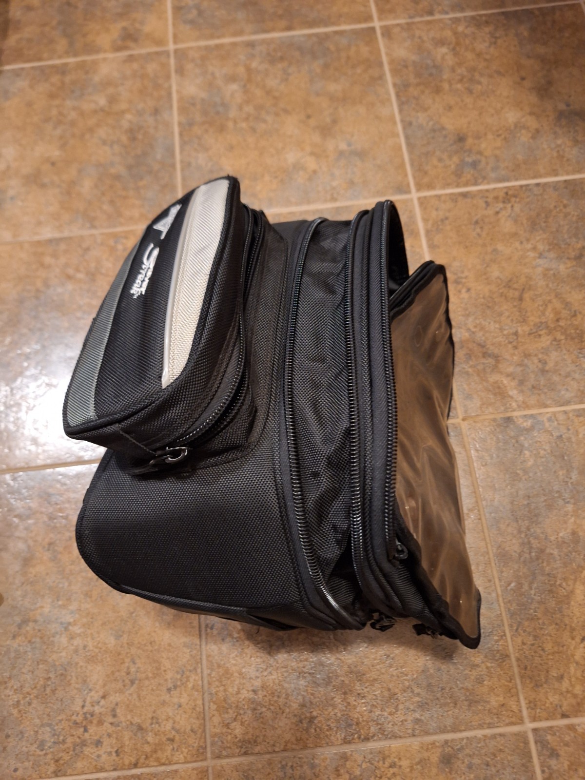 Nelson Rigg SSC-120 Silver Streak Magnetic Sport Tank Bag – Black/Silver