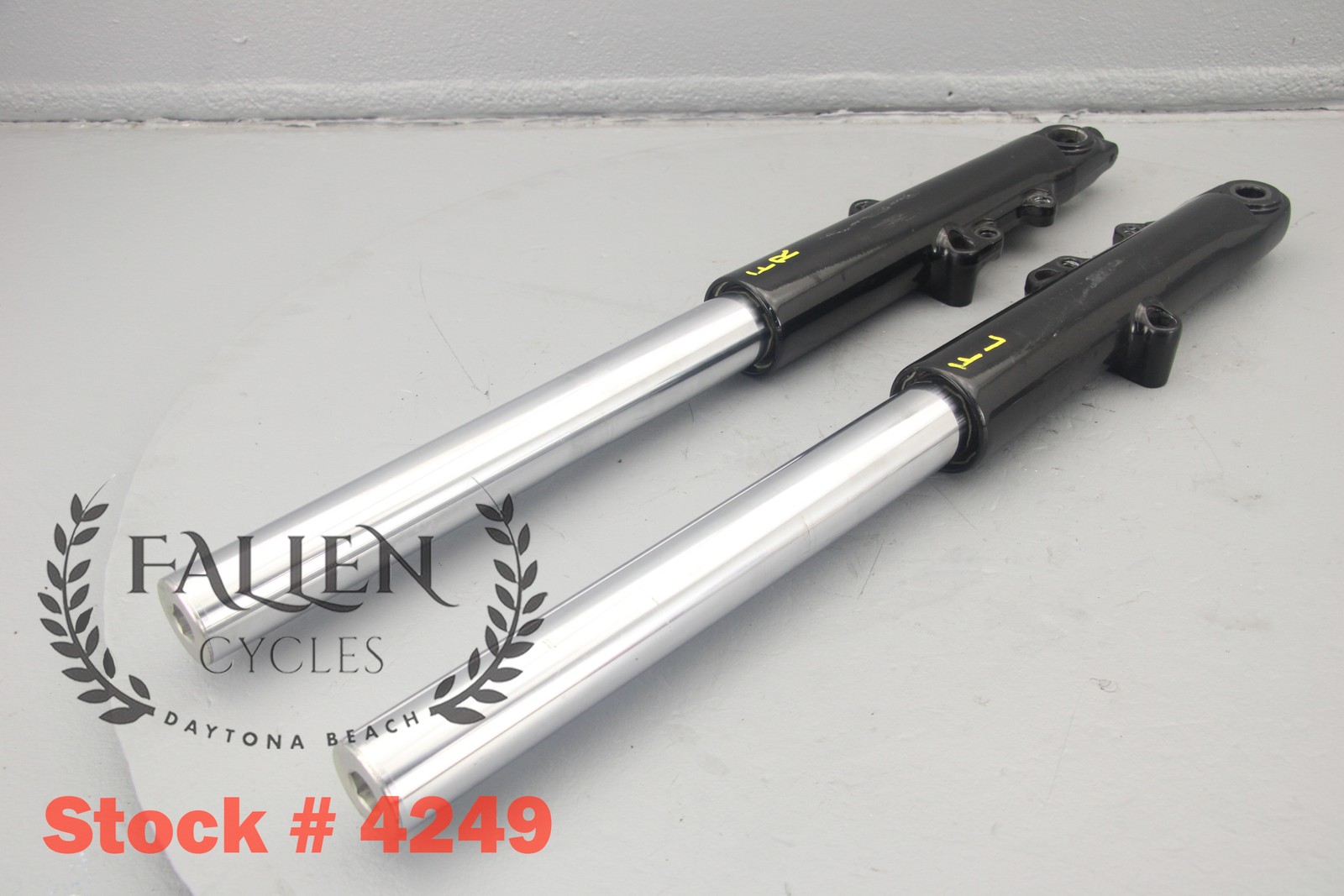 2015 Harley Road Glide 49mm Front Fork Suspension Leg Set GLOSS BLACK #4249