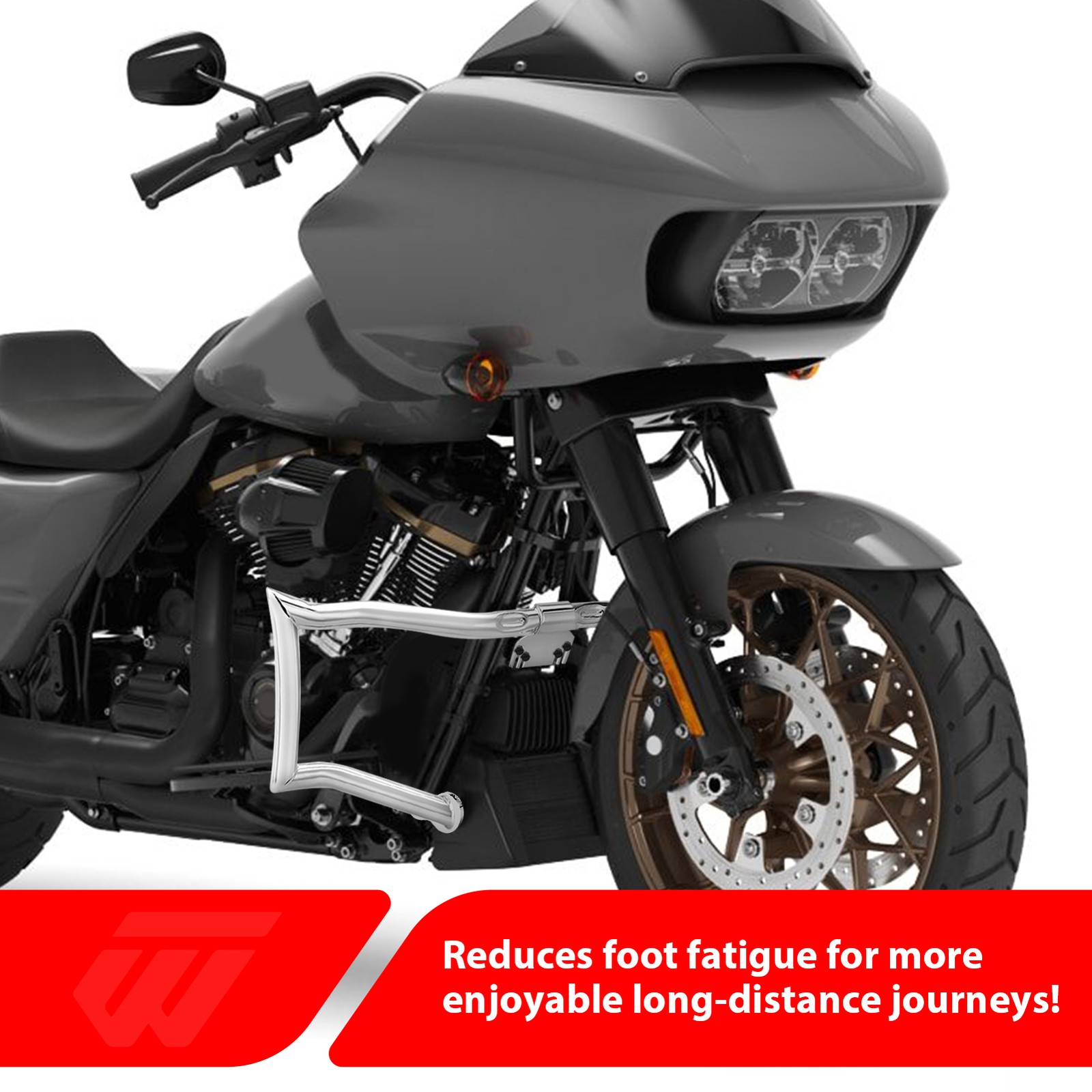 1 1/4 ” Rust-proof Bolt-On Front Highway Crash Bar For Harley Touring Road Glide