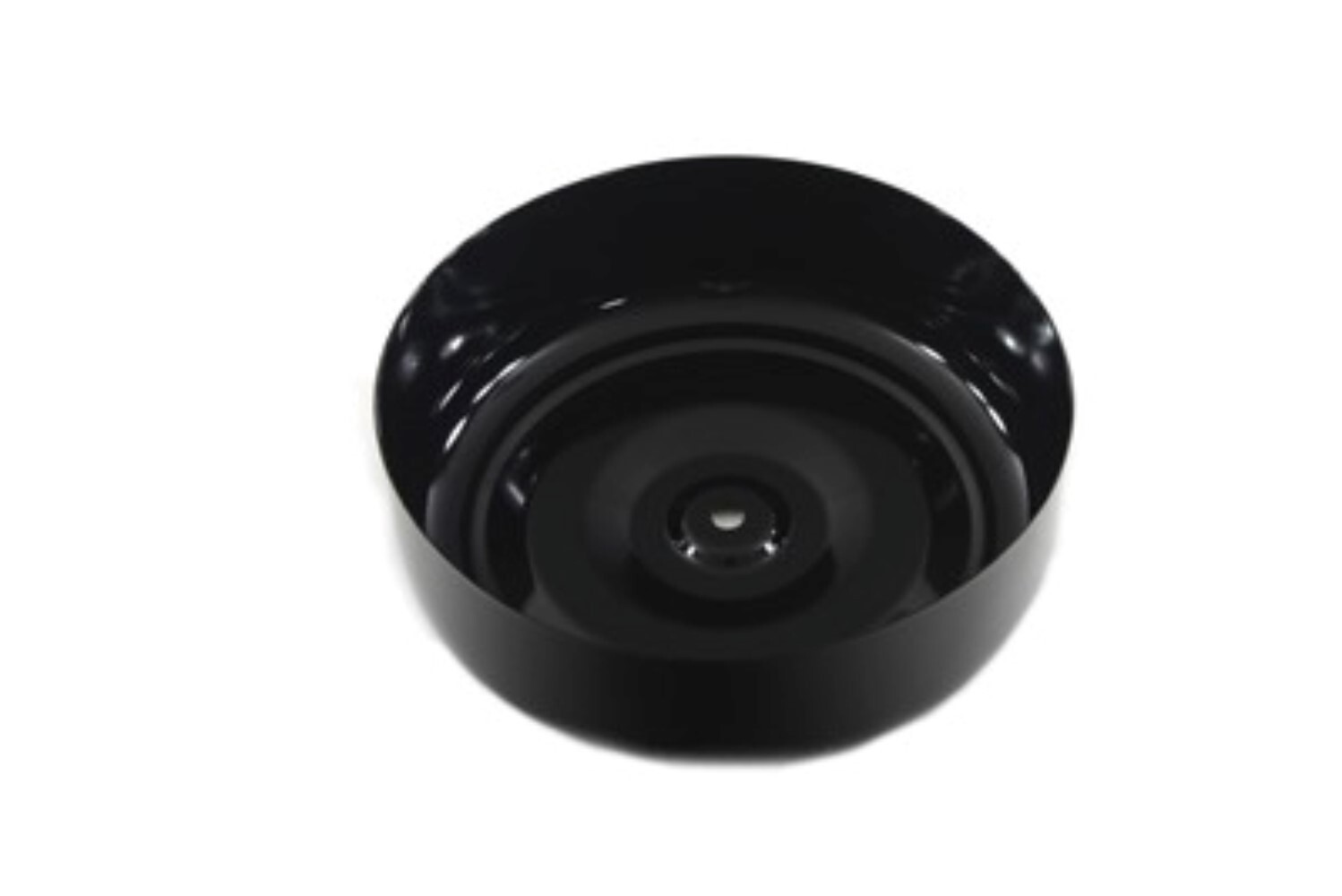 V-Twin 34-1380 Black 7″ Bobbed Style Air Cleaner Cover Plain for Harley Softail