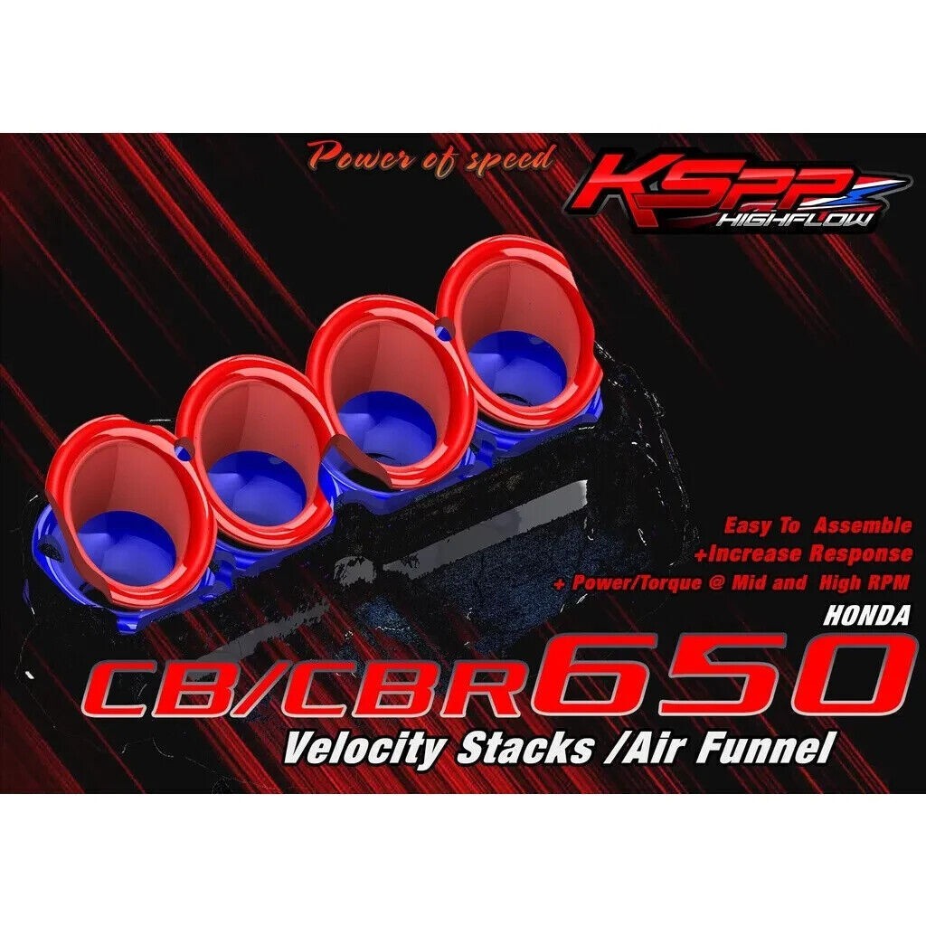 HORN VELOCITY STACK INTAKE AIR FLOW FUNNEL PIPE FIT FOR HONDA CB CBR650R 2019-25